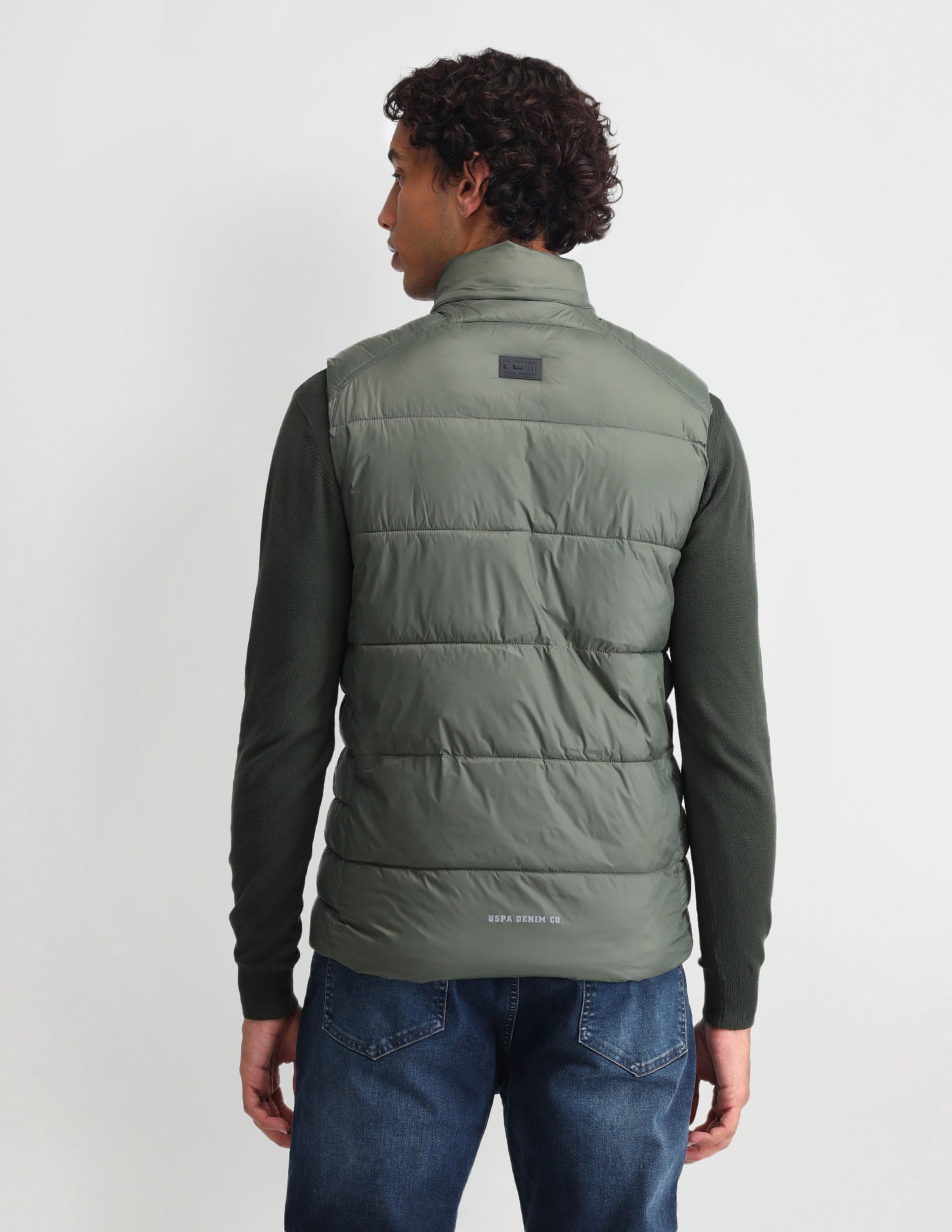 Detachable Hood Padded Jacket Metalic Olive - U.S. POLO ASSN. | Large