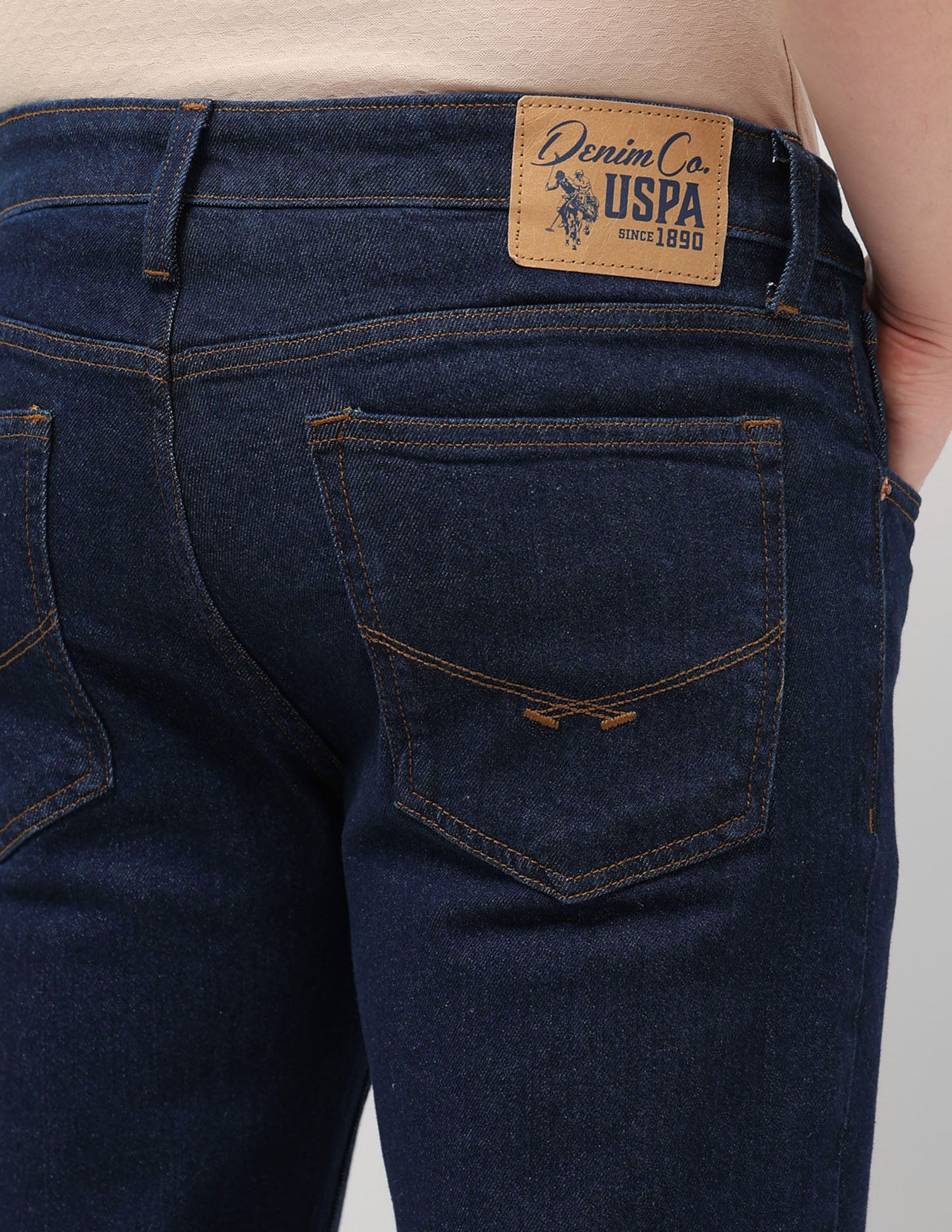 Brandon Slim Tapered Fit Blue Jeans Dark Blue - U.S. POLO ASSN. | Large