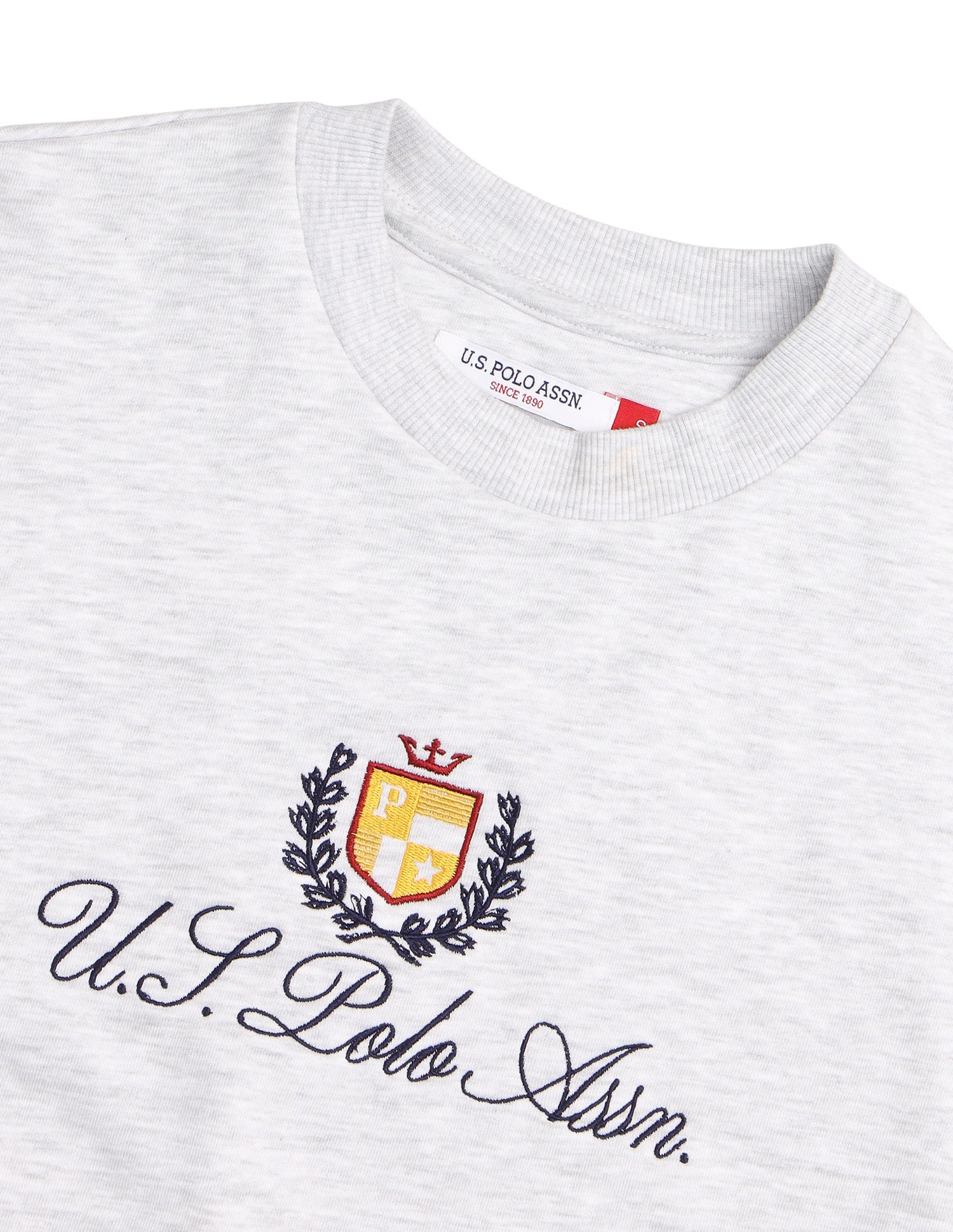 Brand Embroidered Oversized Fit Sweatshirt Grey - U.S. Polo Assn. India | Large
