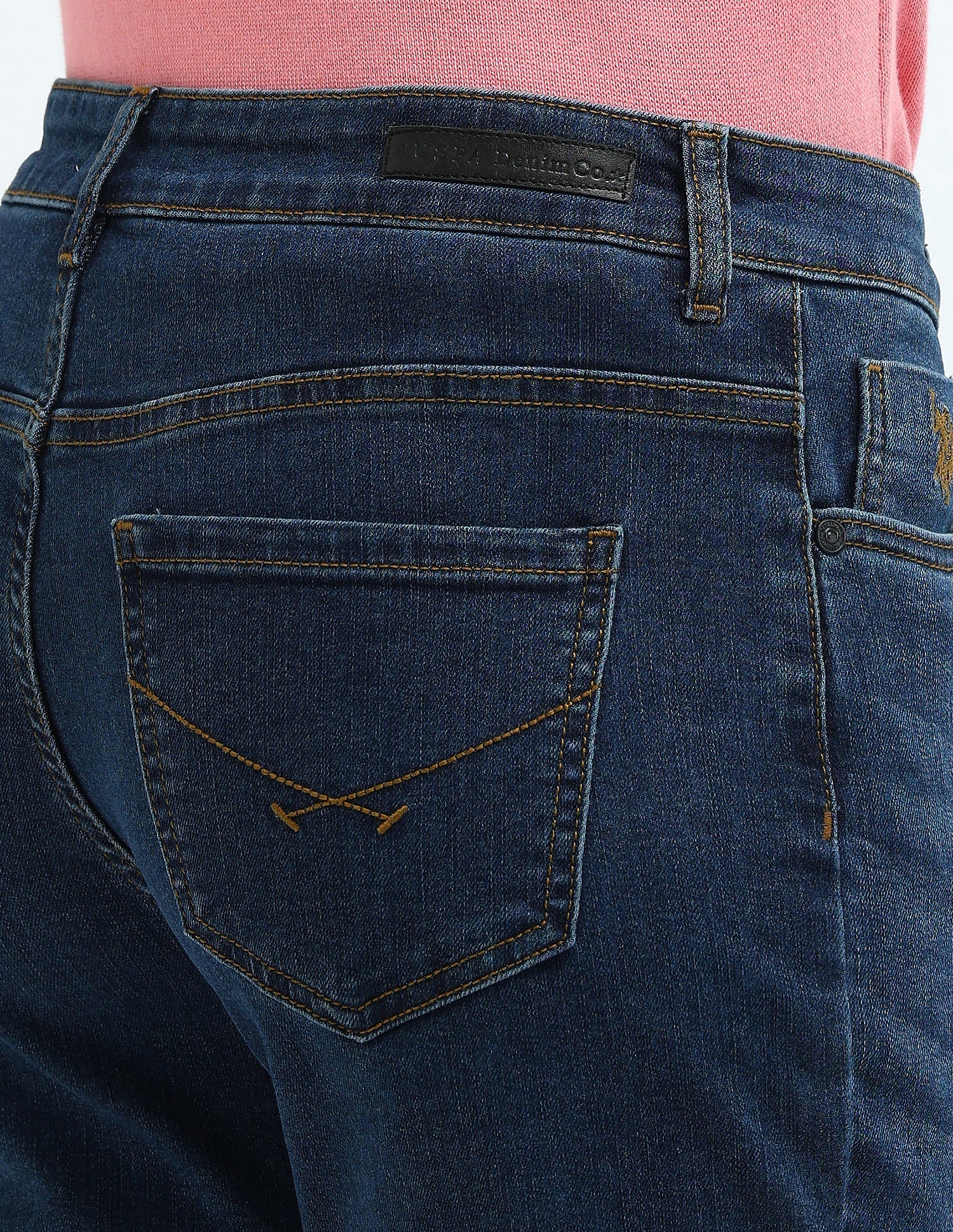 High Rise Slim Fit Jeans Blue - U.S. Polo Assn. India | Large