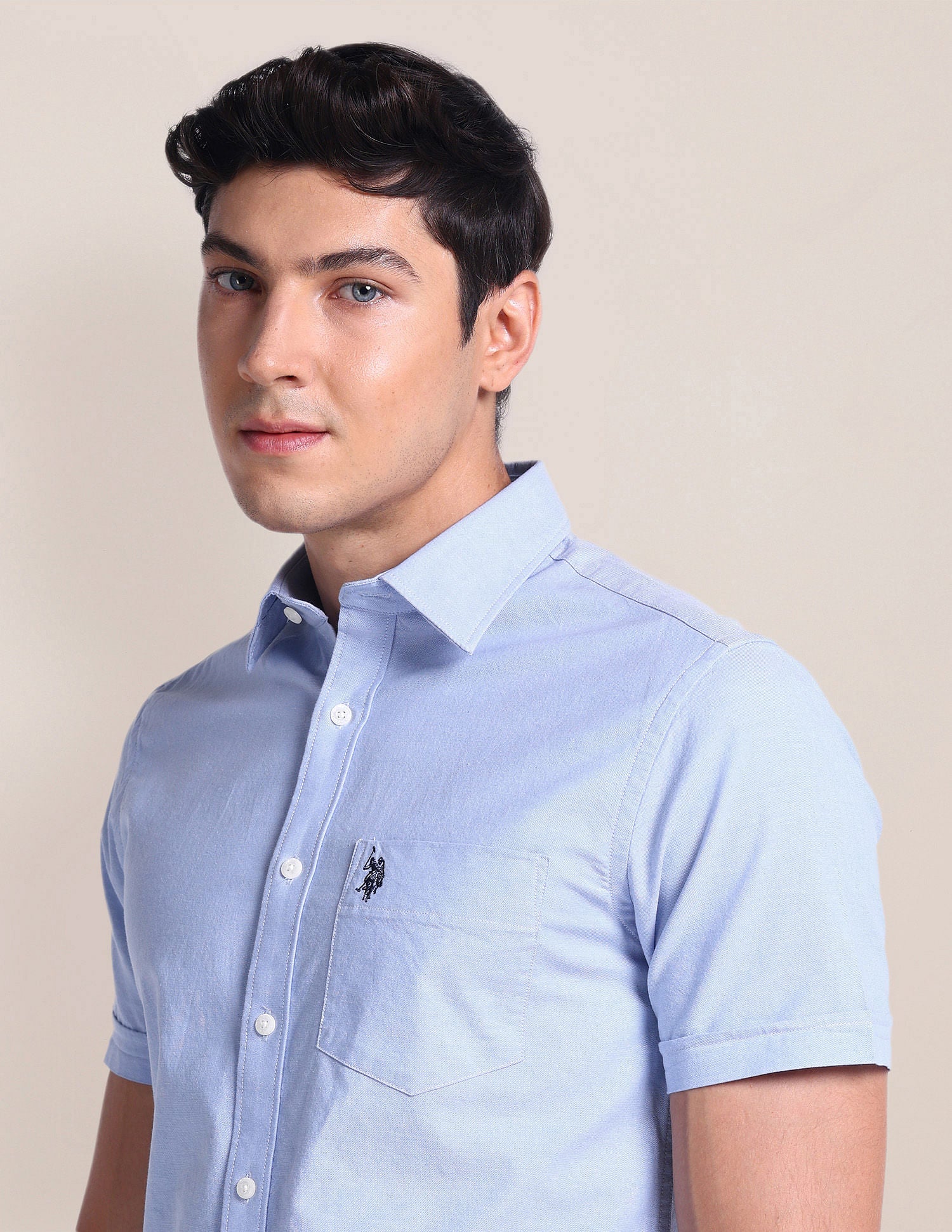 Tailored Fit Oxford Shirt Light Blue - U.S. POLO ASSN. | Large