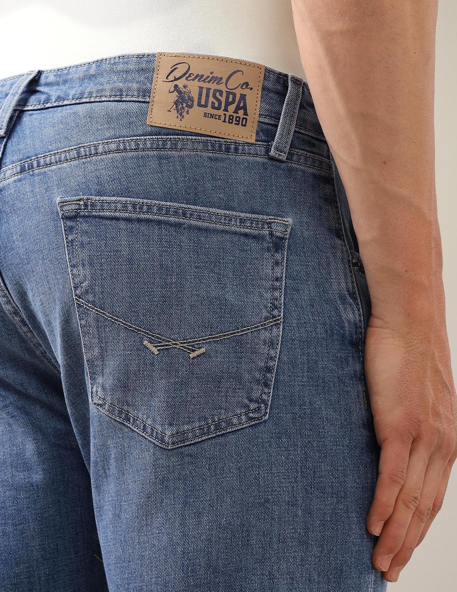 Mason Regular Straight Fit Blue Jeans Light Blue - U.S. Polo Assn. India | Large