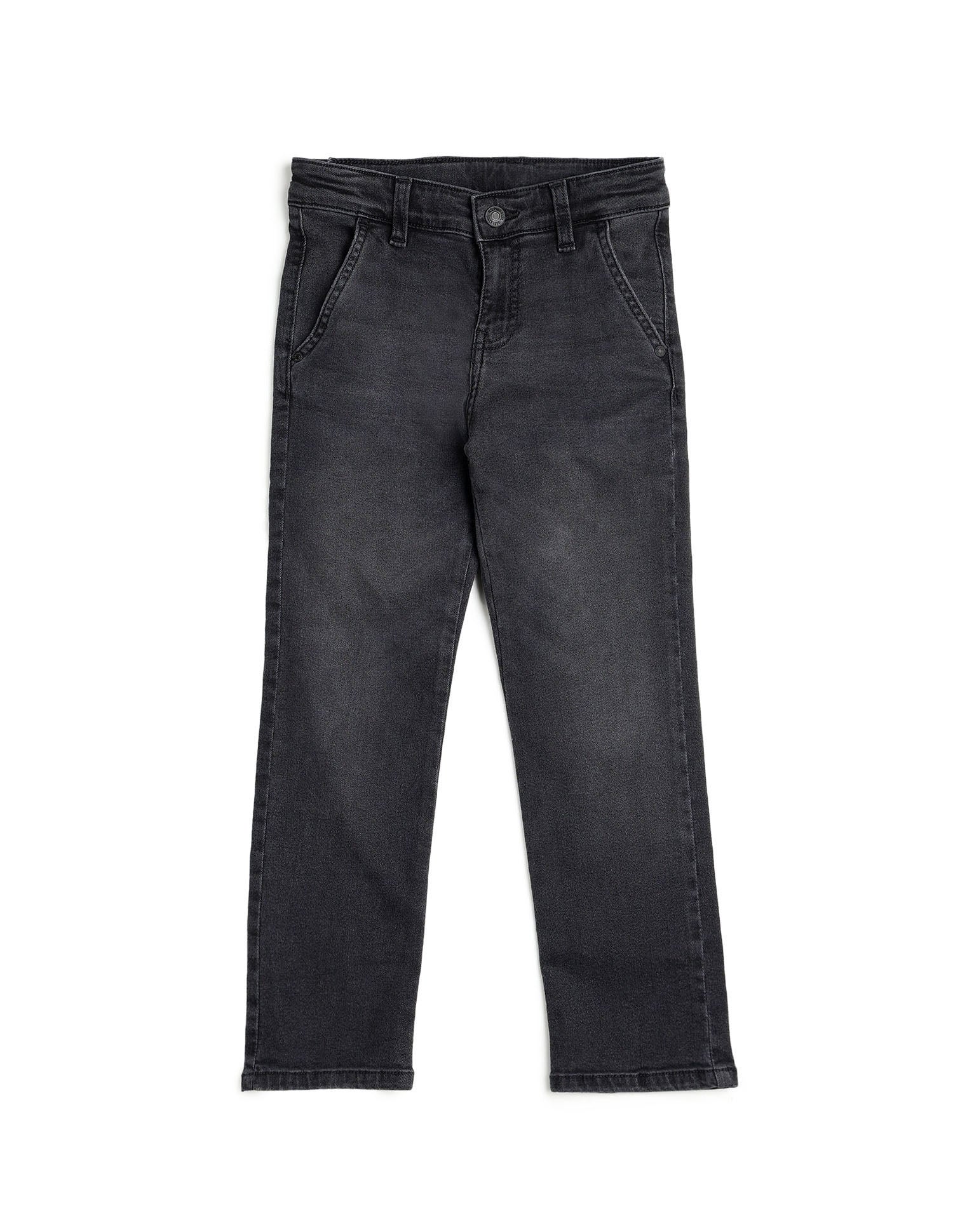 Boys Stone Washed Relaxed Fit Jeans Black - U.S. POLO ASSN. | Large