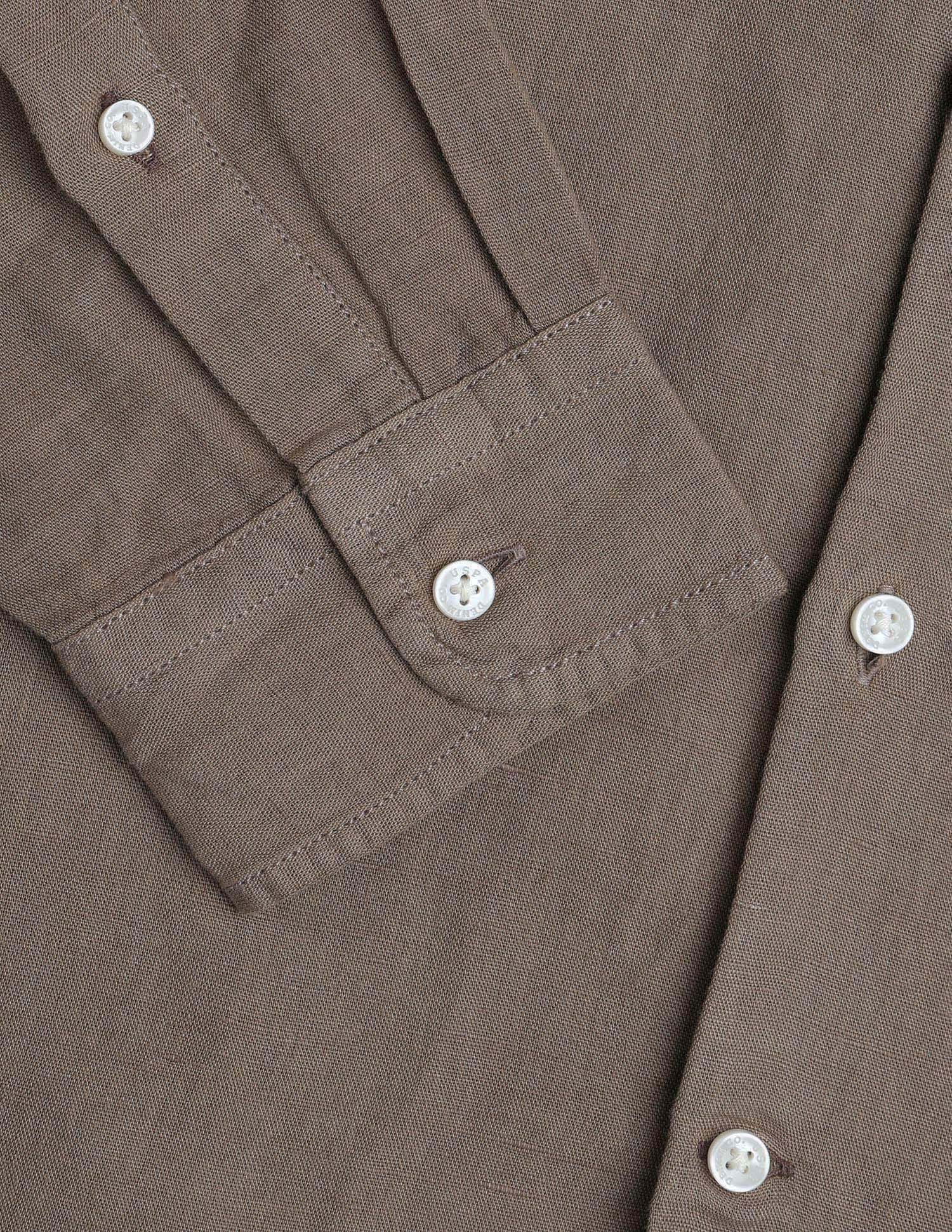 Solid Regular Fit Shirt Brown - U.S. Polo Assn. India | Large