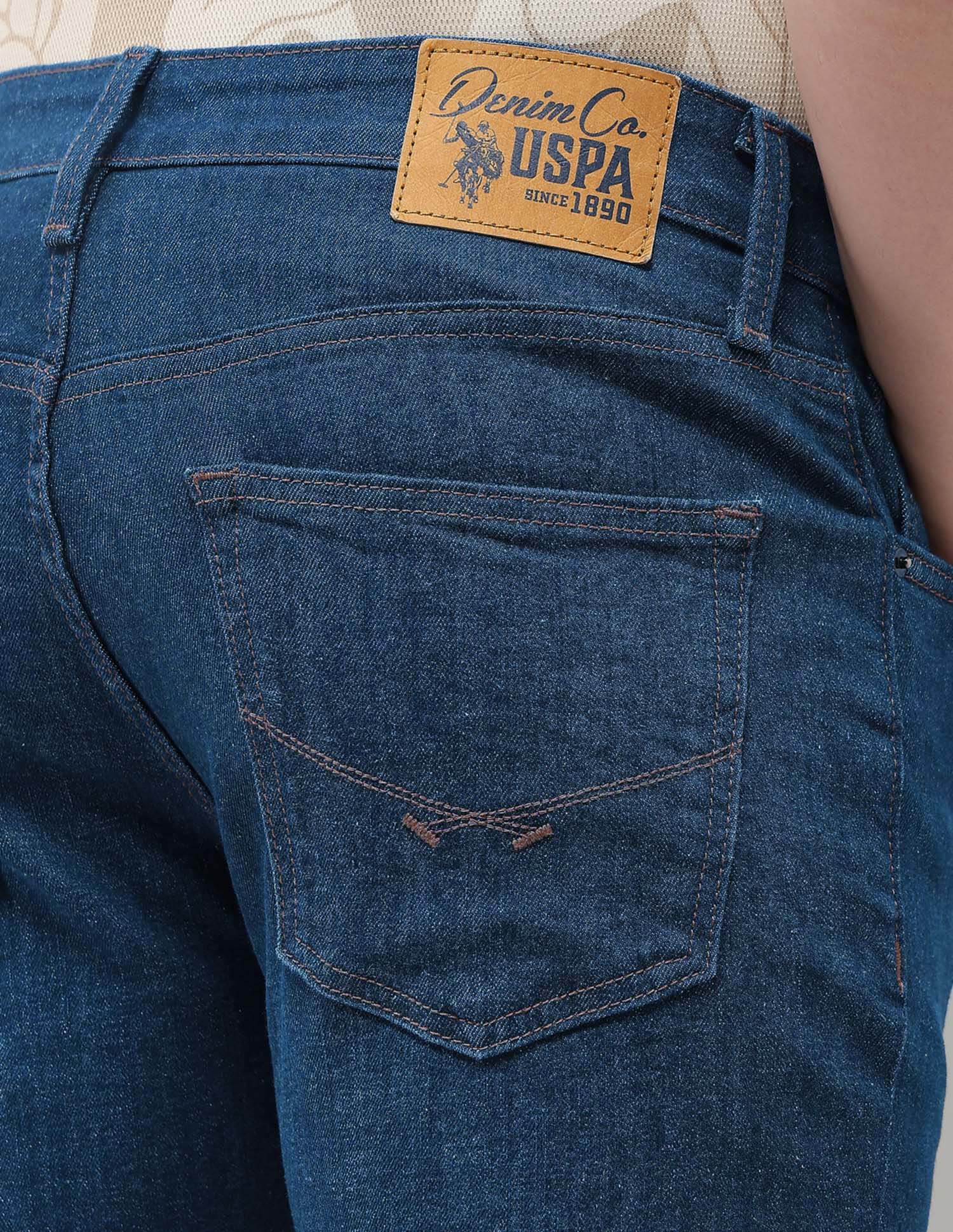 Mid Rise Harold Slim Straight Fit Jeans Light Blue - U.S. Polo Assn. India | Large