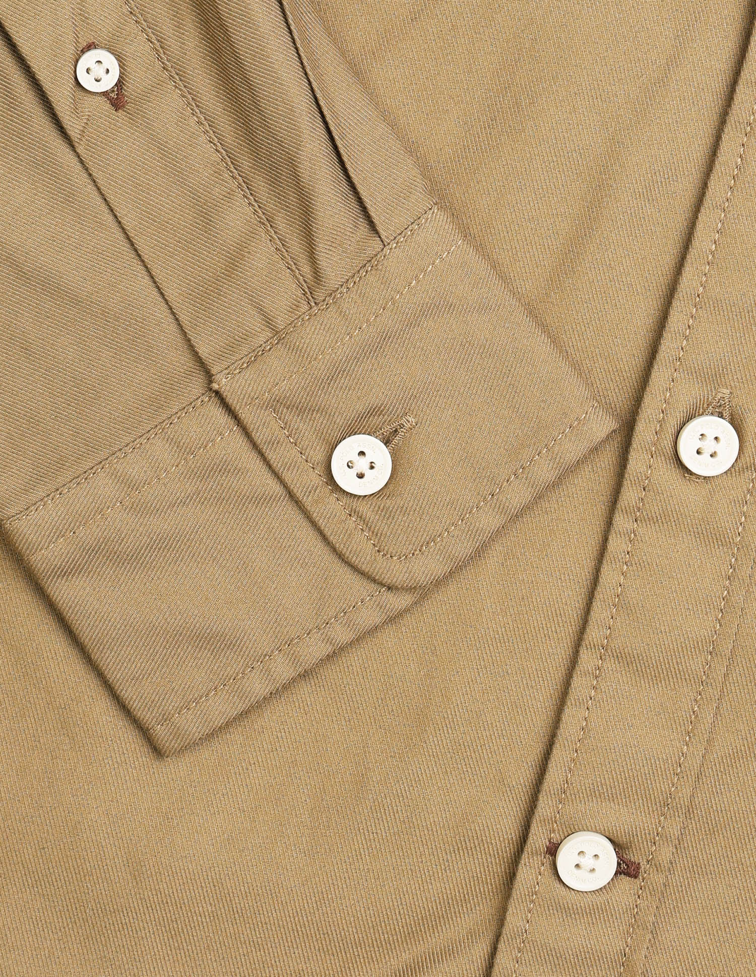 Twill Regular Fit Shirt Khaki - U.S. Polo Assn. India | Large