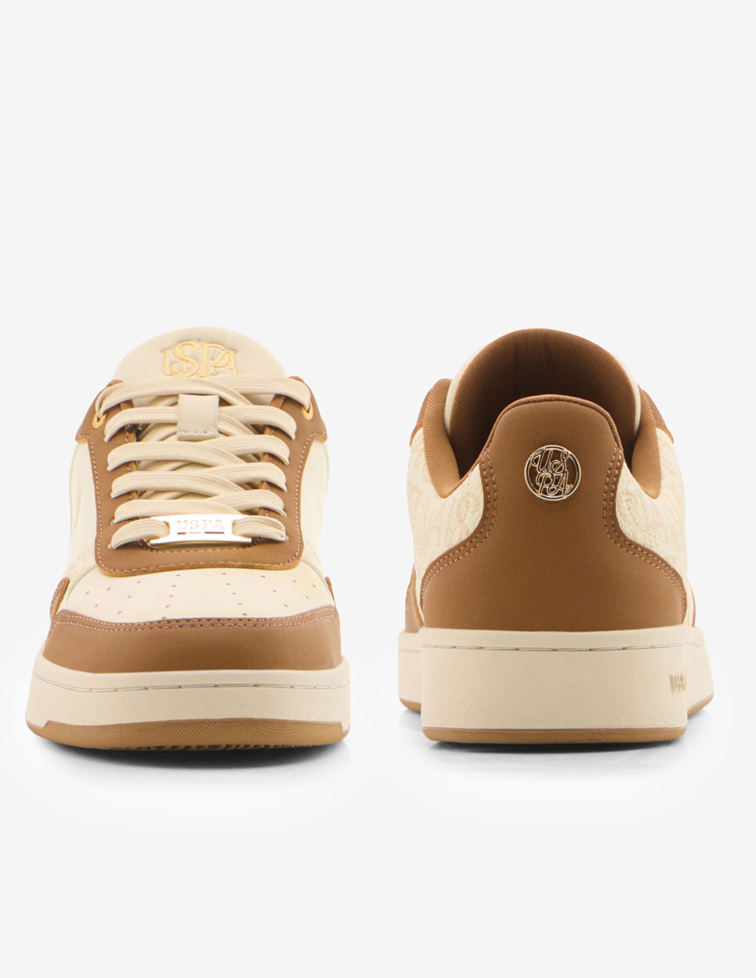 Ira Monogram Printed Sneakers Tan - U.S. Polo Assn. India | Large