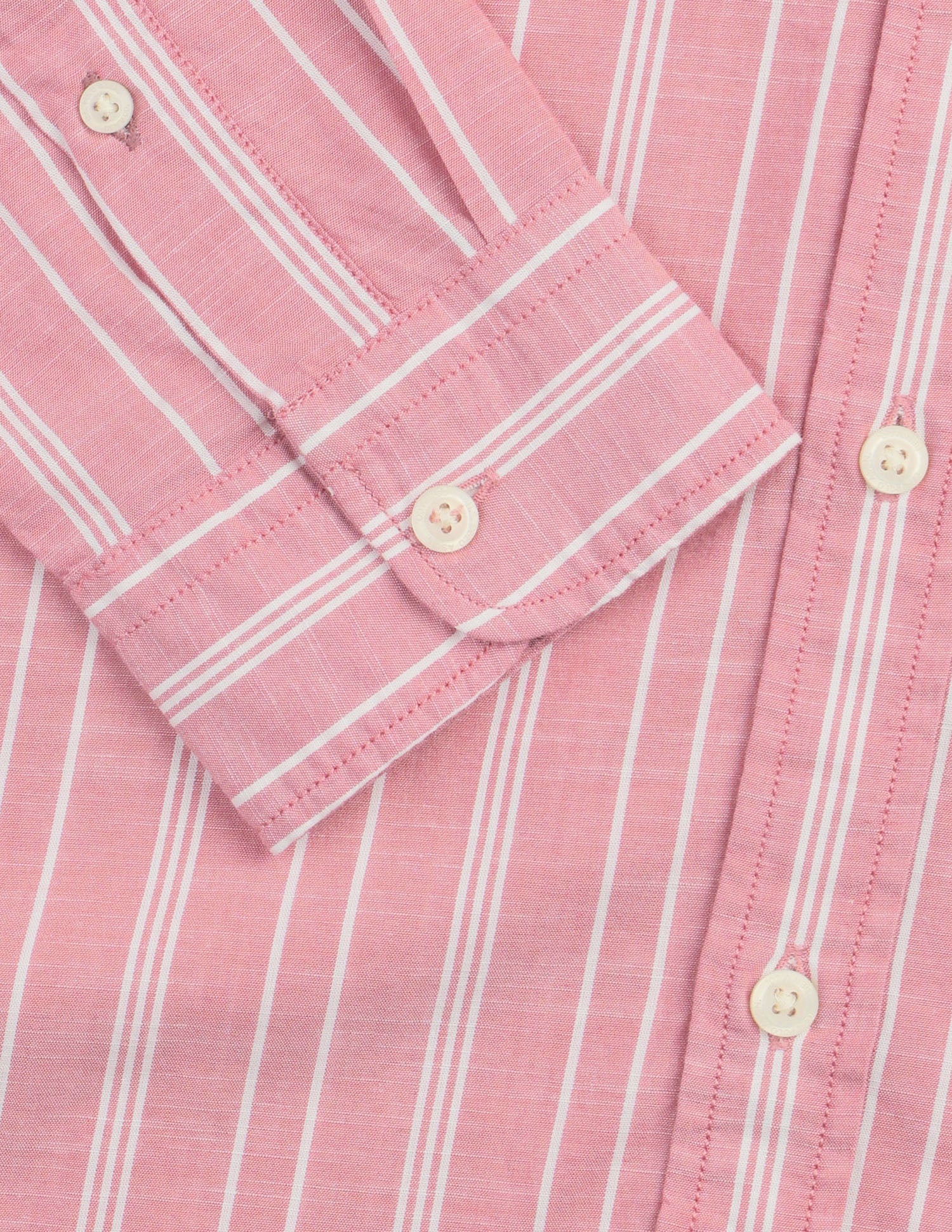 Vertical Striped Regular Fit Shirt Coral - U.S. Polo Assn. India | Large