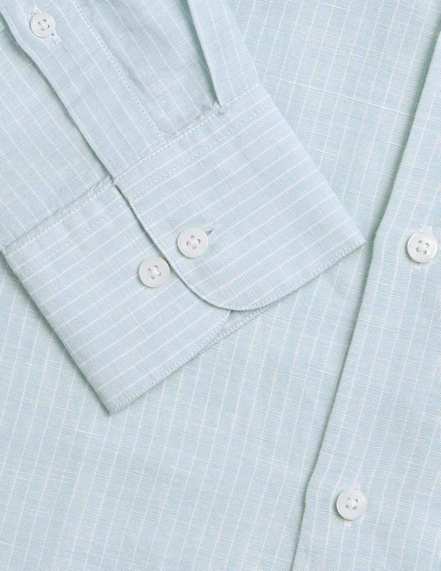 Vertical Striped Regular Fit Shirt Light Green - U.S. Polo Assn. India | Large