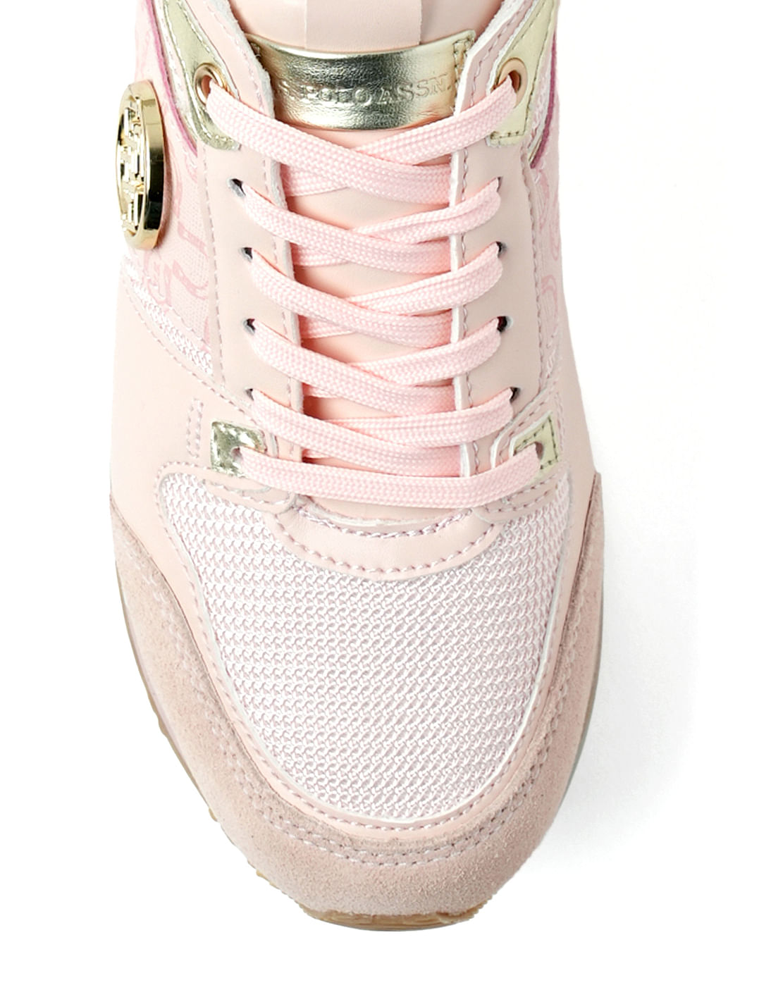 Women Round Toe Solid Stella Sneakers Pink - U.S. Polo Assn. India | Large