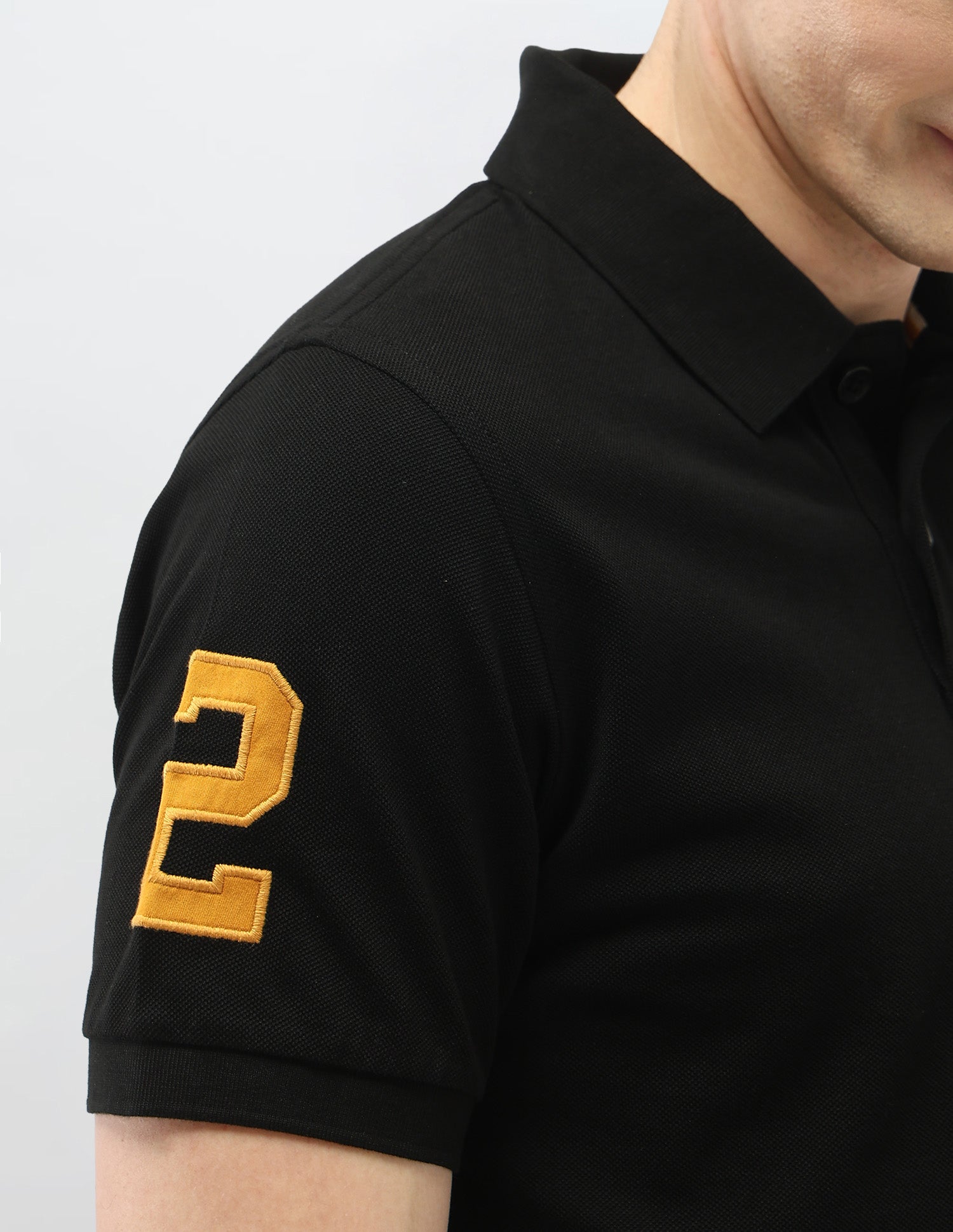 Solid Slim Fit Polo Shirt Black - U.S. Polo Assn. India | Large