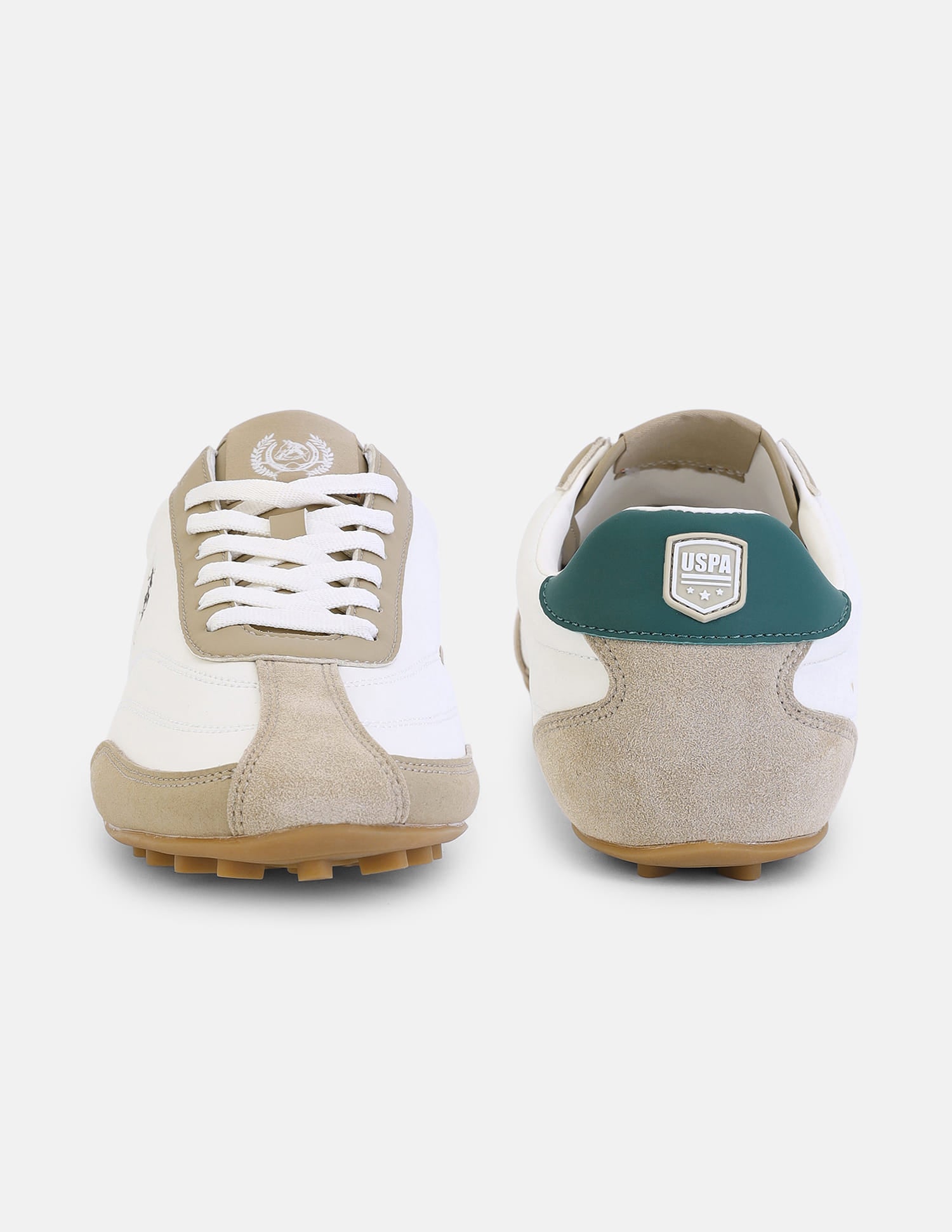 Round Toe Suede Turf Sneakers Off White - U.S. Polo Assn. India | Large
