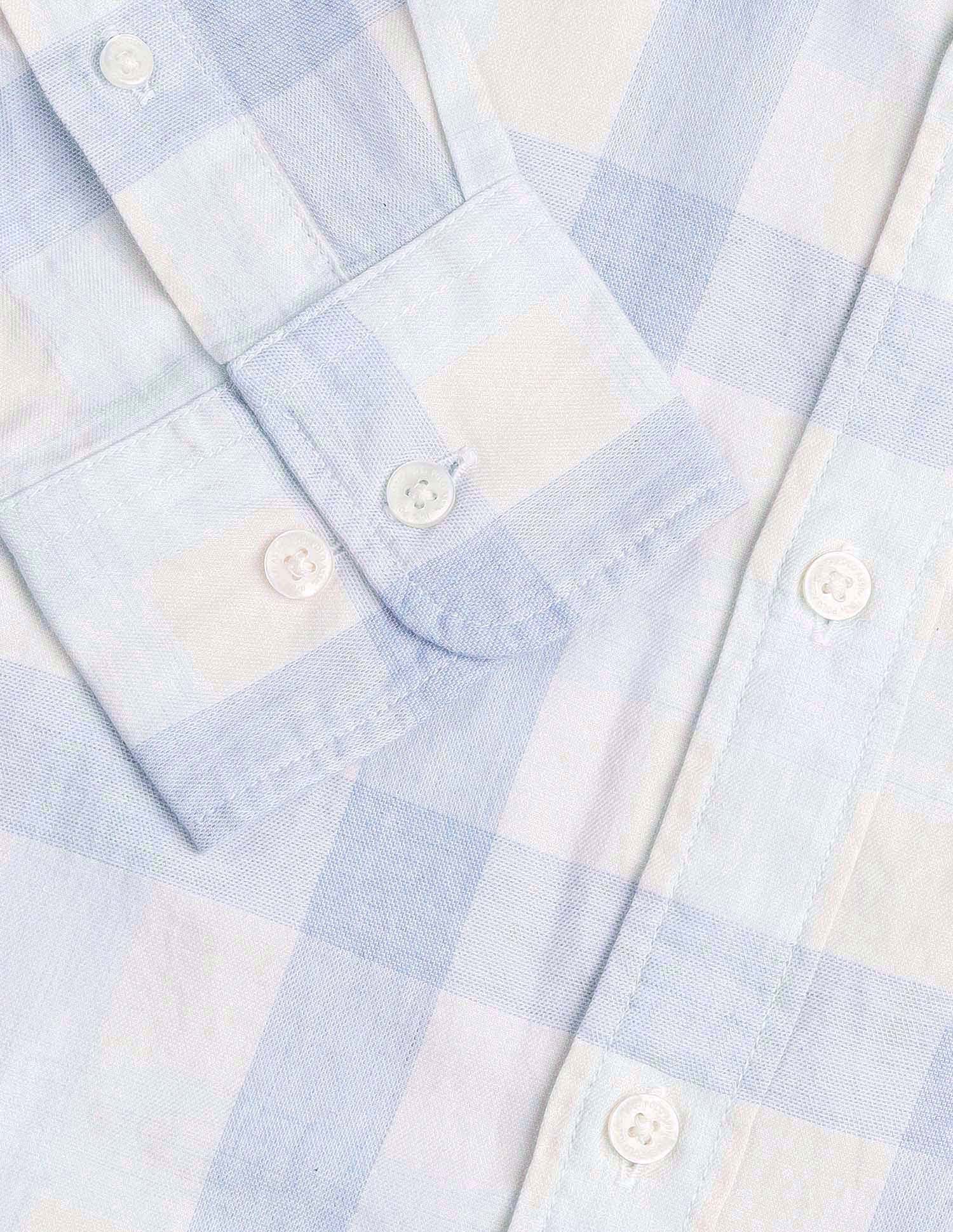 Dobby Cotton Shirt Blue - U.S. POLO ASSN. | Large