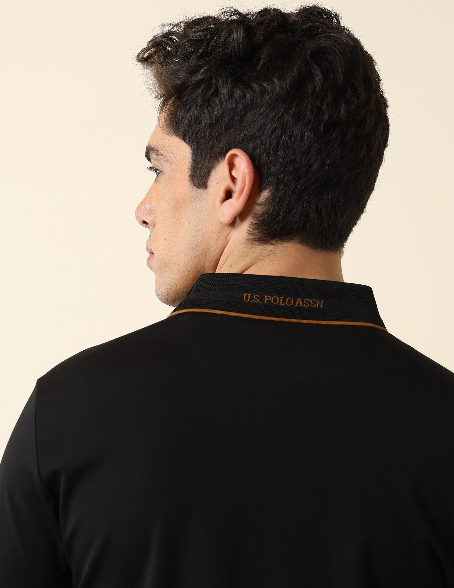 Solid Monochrome Majesty Polo Shirt Black - U.S. Polo Assn. India | Large