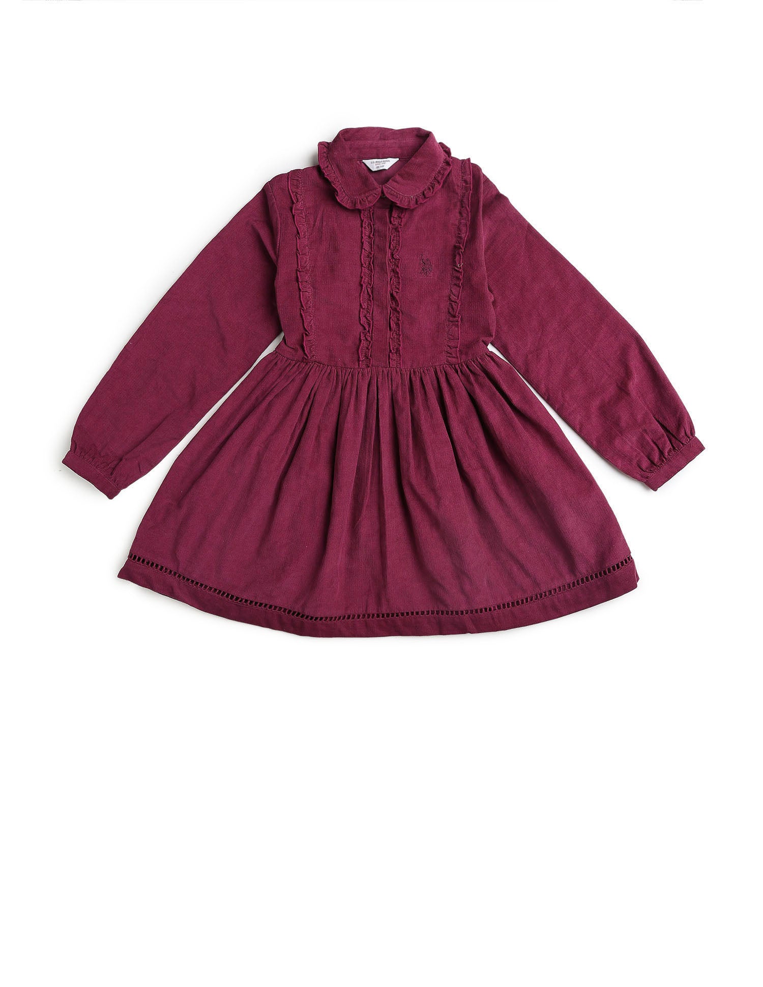 Girls Solid Shirt Dress Dark Pink - U.S. POLO ASSN. | Large