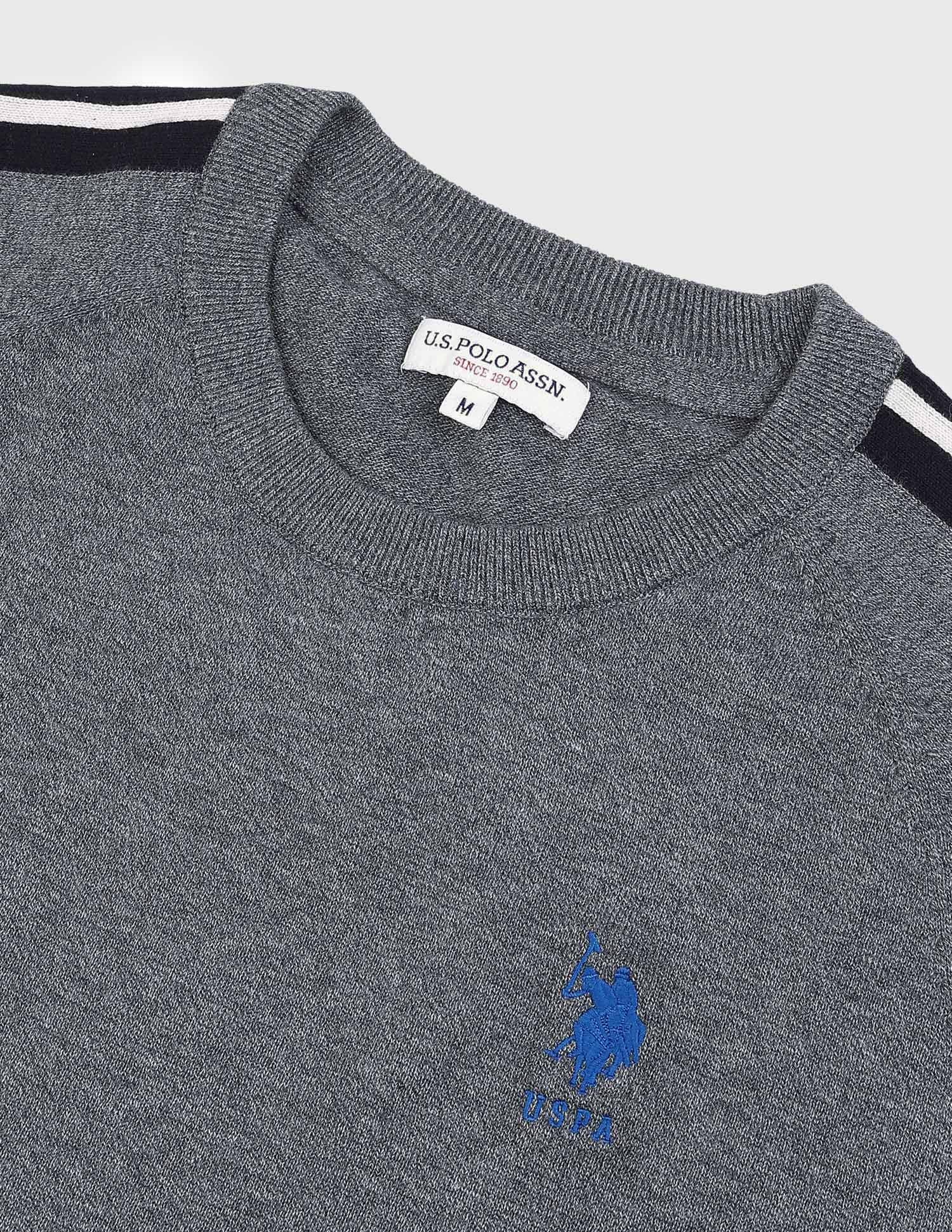 Heathered Regular Fit Sweater Beige - U.S. Polo Assn. India | Large