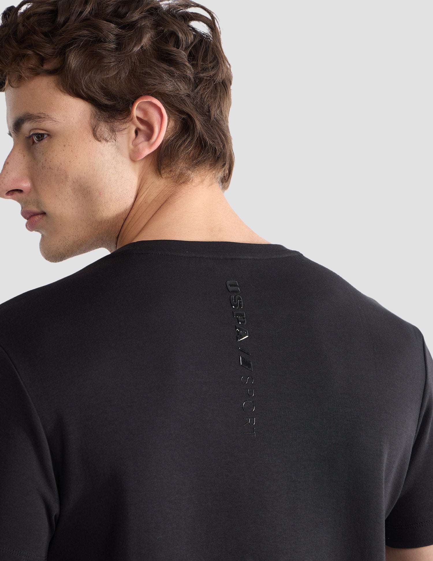 Solid Slim Fit Active T-Shirt Black - U.S. Polo Assn. India | Large