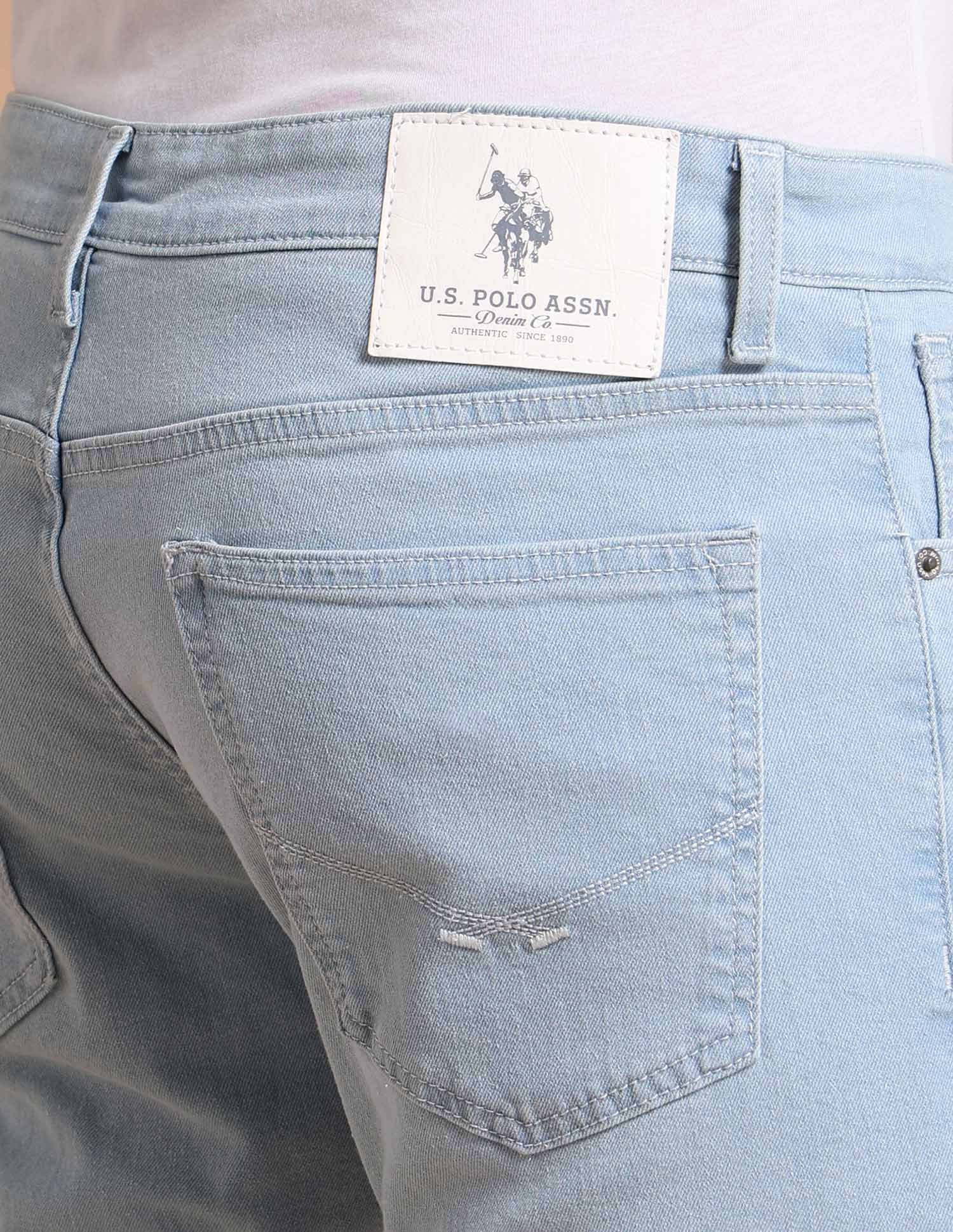 Brandon Slim Tapered Fit Blue Jeans Blue - U.S. POLO ASSN. | Large