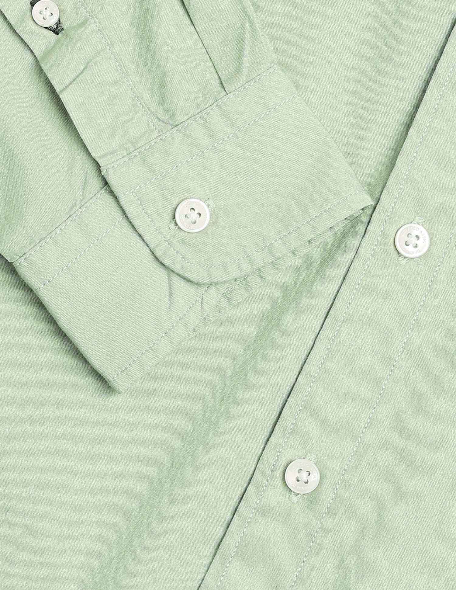 Pure Cotton Regular Fit Shirt Light Green - U.S. Polo Assn. India | Large