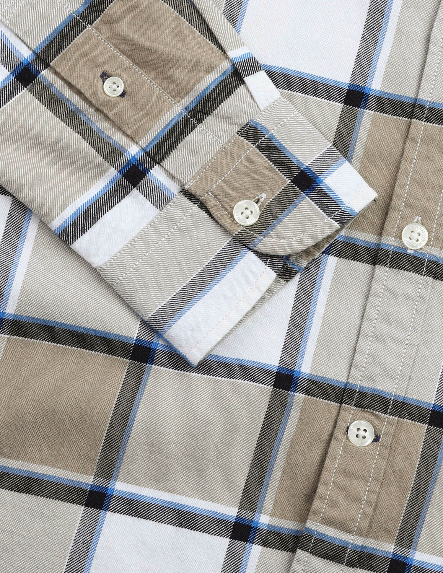 Twill Windowpane Checked Shirt Beige - U.S. Polo Assn. India | Large