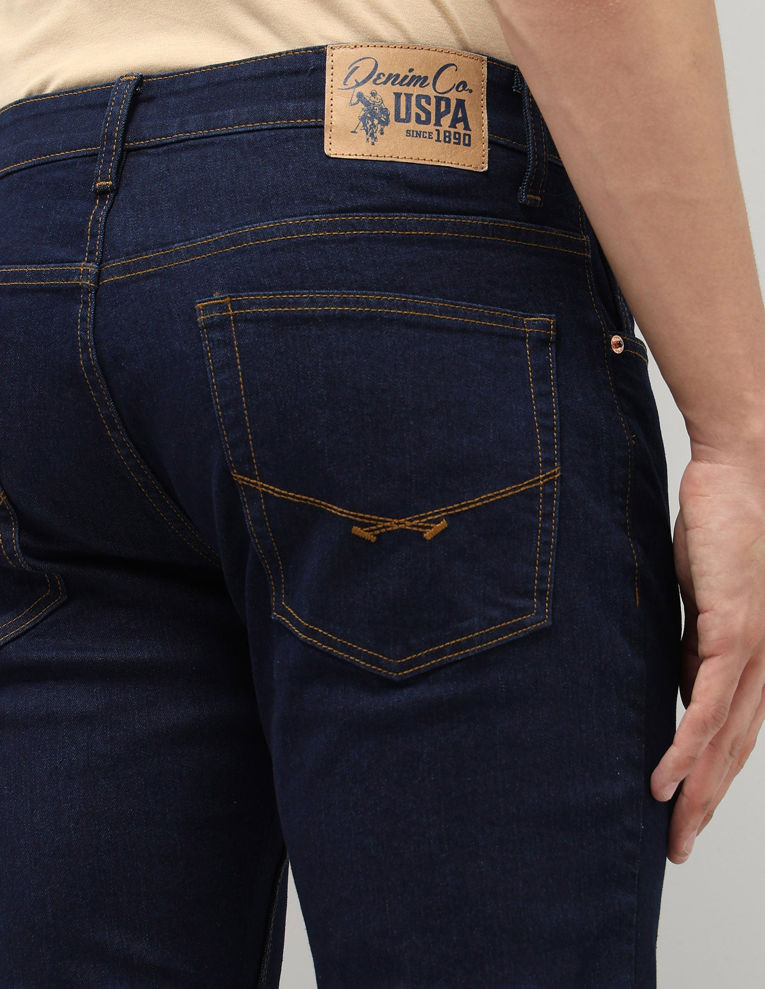 Brandon Slim Tapered Fit Blue Jeans Blue - U.S. Polo Assn. India | Large