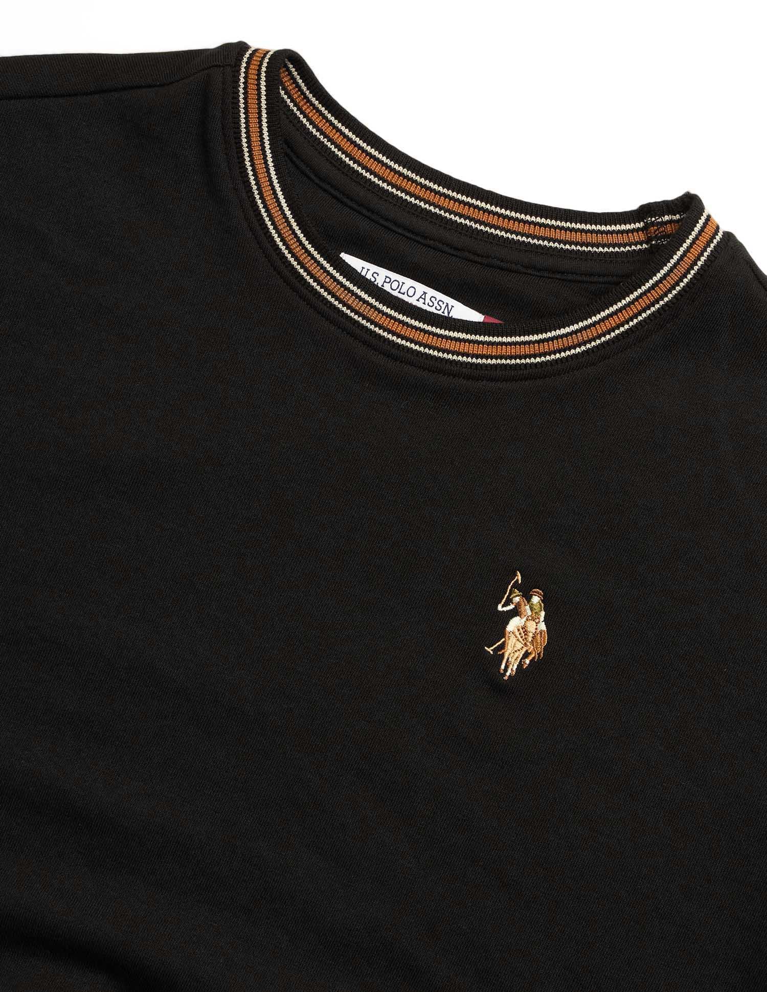 Solid Drop Shoulder Sweatshirt Black - U.S. POLO ASSN. | Large