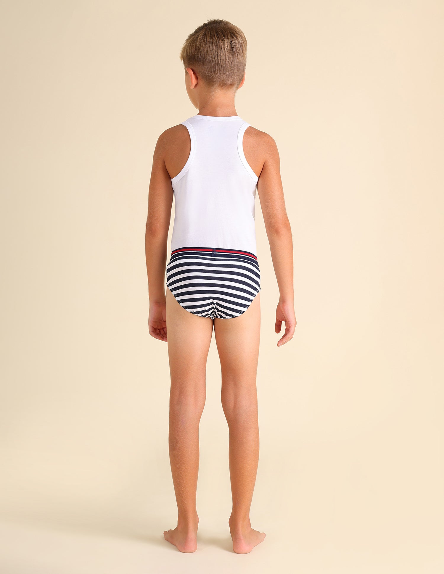 Mid Rise Cotton Spandex EKB03 Briefs - Pack Of 3 Black, White and Navy - U.S. POLO ASSN. | Large