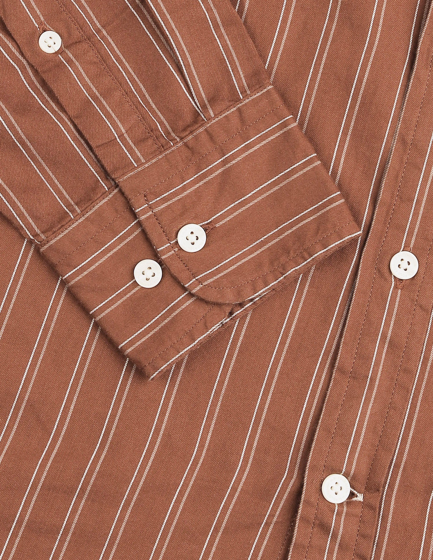 Vertical Striped Twill Shirt Rust - U.S. Polo Assn. India | Large
