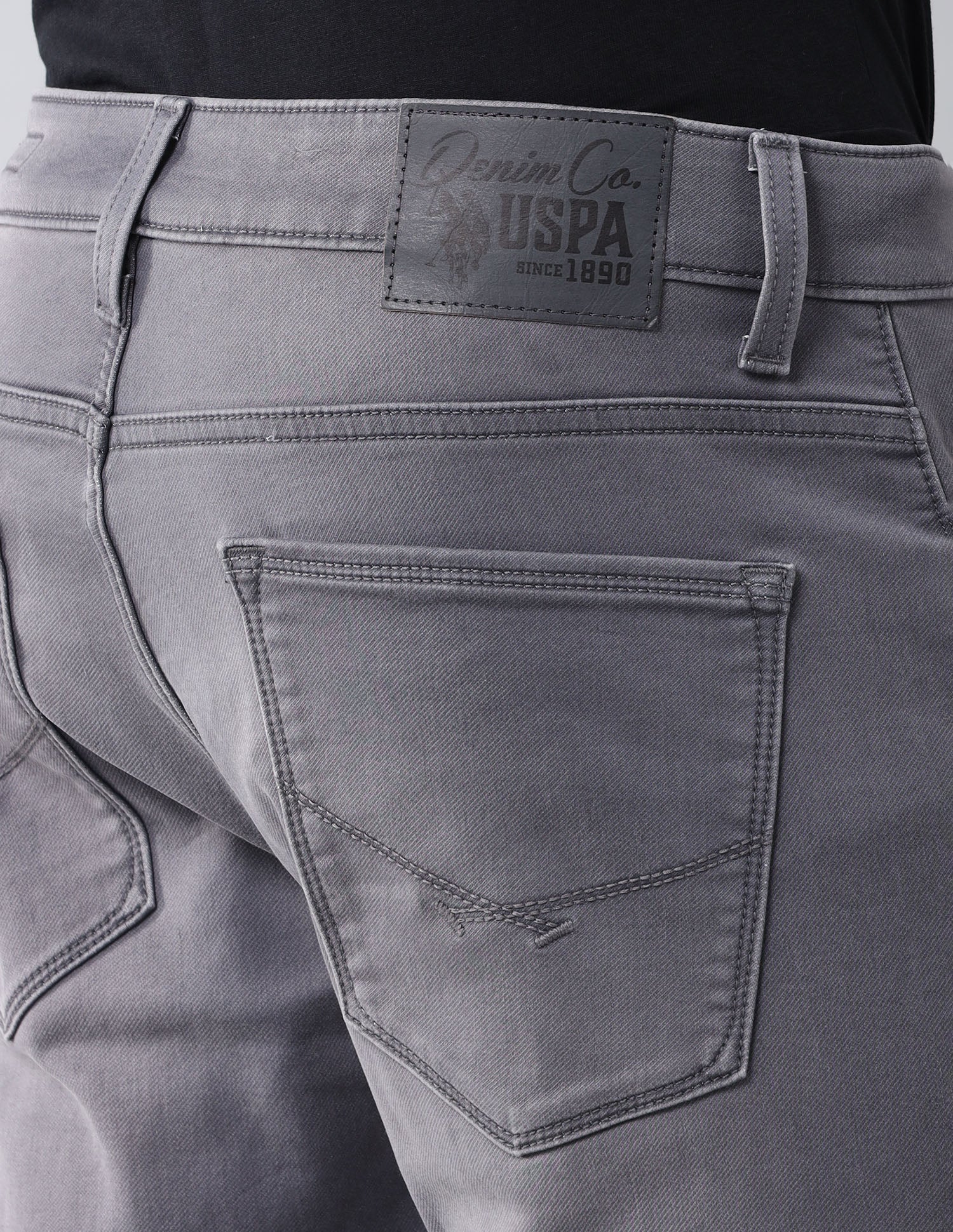 Henry Tapered Cropped Fit Grey Jeans Grey - U.S. Polo Assn. India | Large
