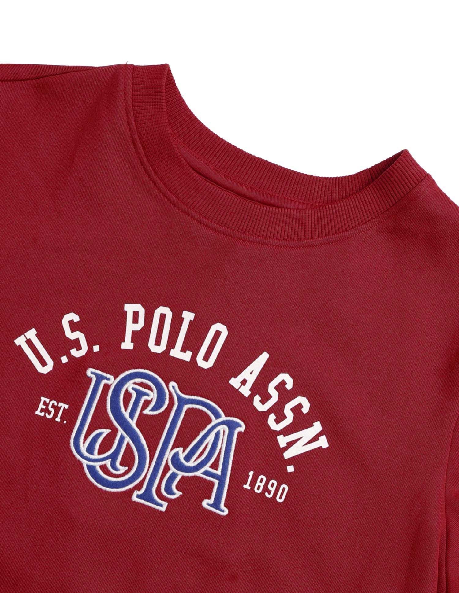 Brand Appliqued Regular Fit Sweater Red - U.S. POLO ASSN. | Large