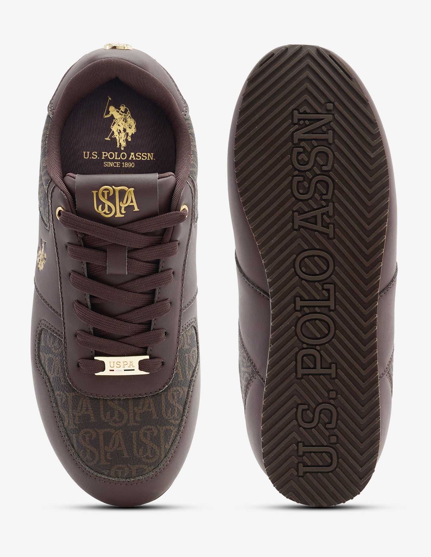 Printed Jimena Sneakers Brown - U.S. Polo Assn. India | Large