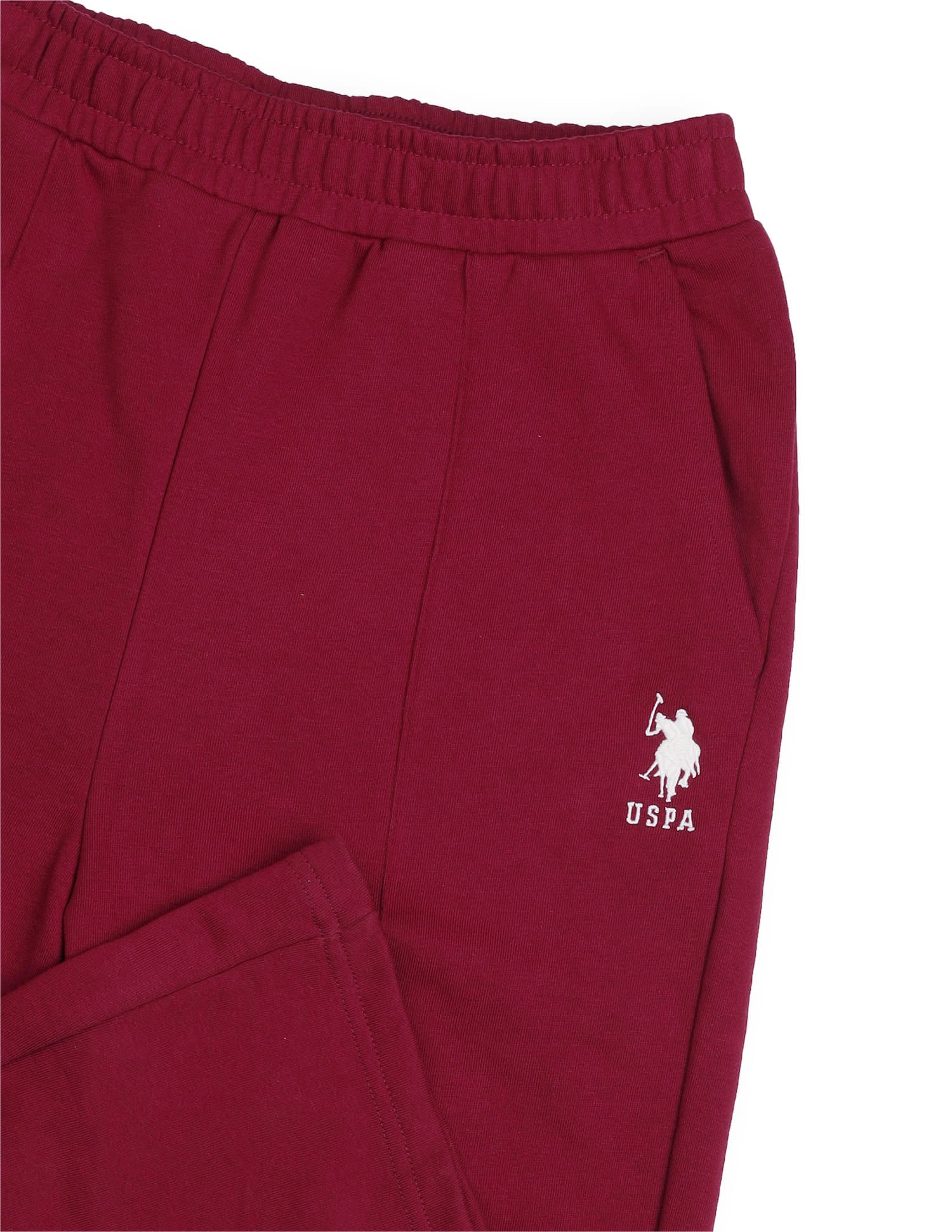 High Rise Flared Fit Sweatpants Red - U.S. Polo Assn. India | Large