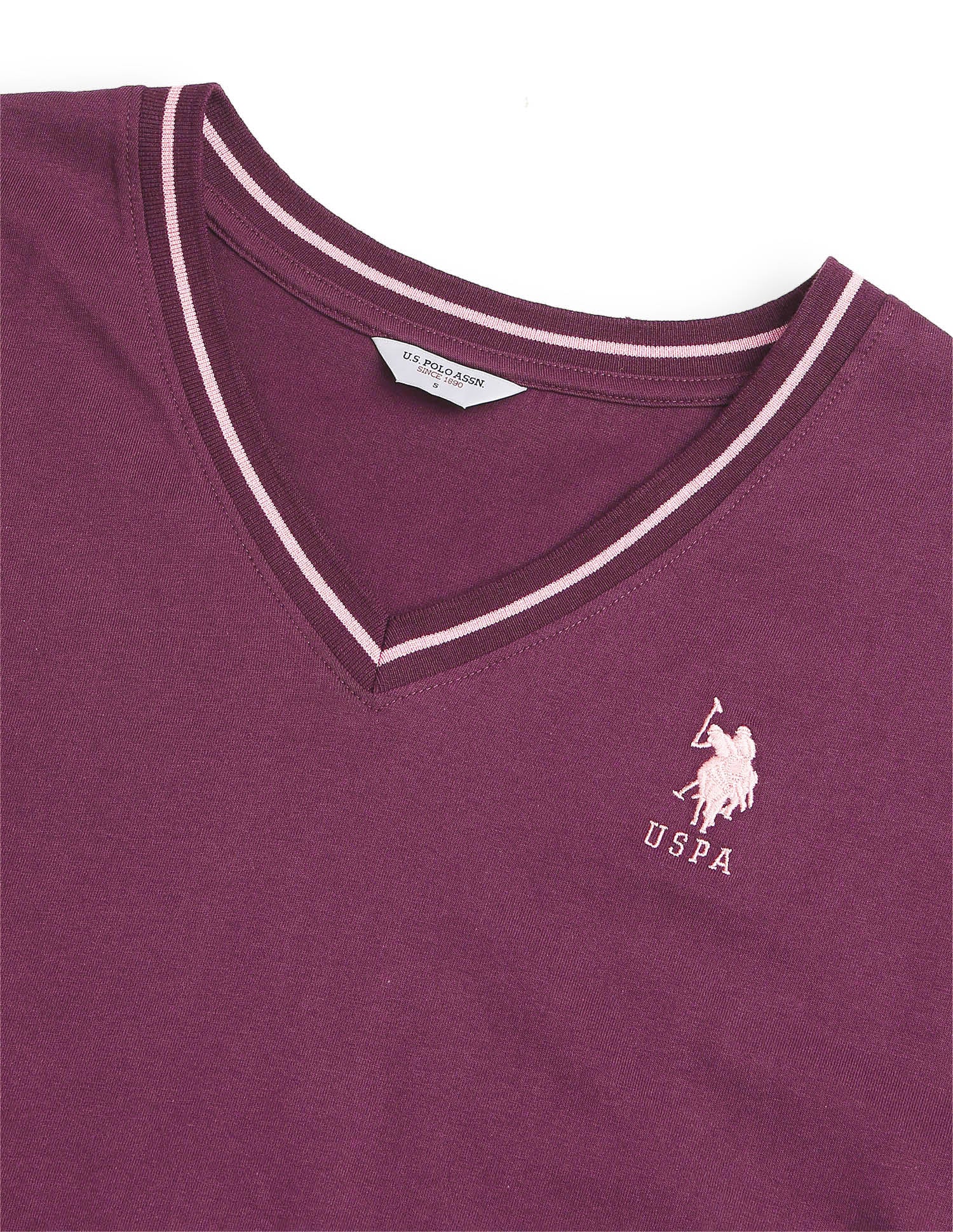 Relaxed Fit Drop Shoulder T-Shirt Wine - U.S. Polo Assn. India | Large
