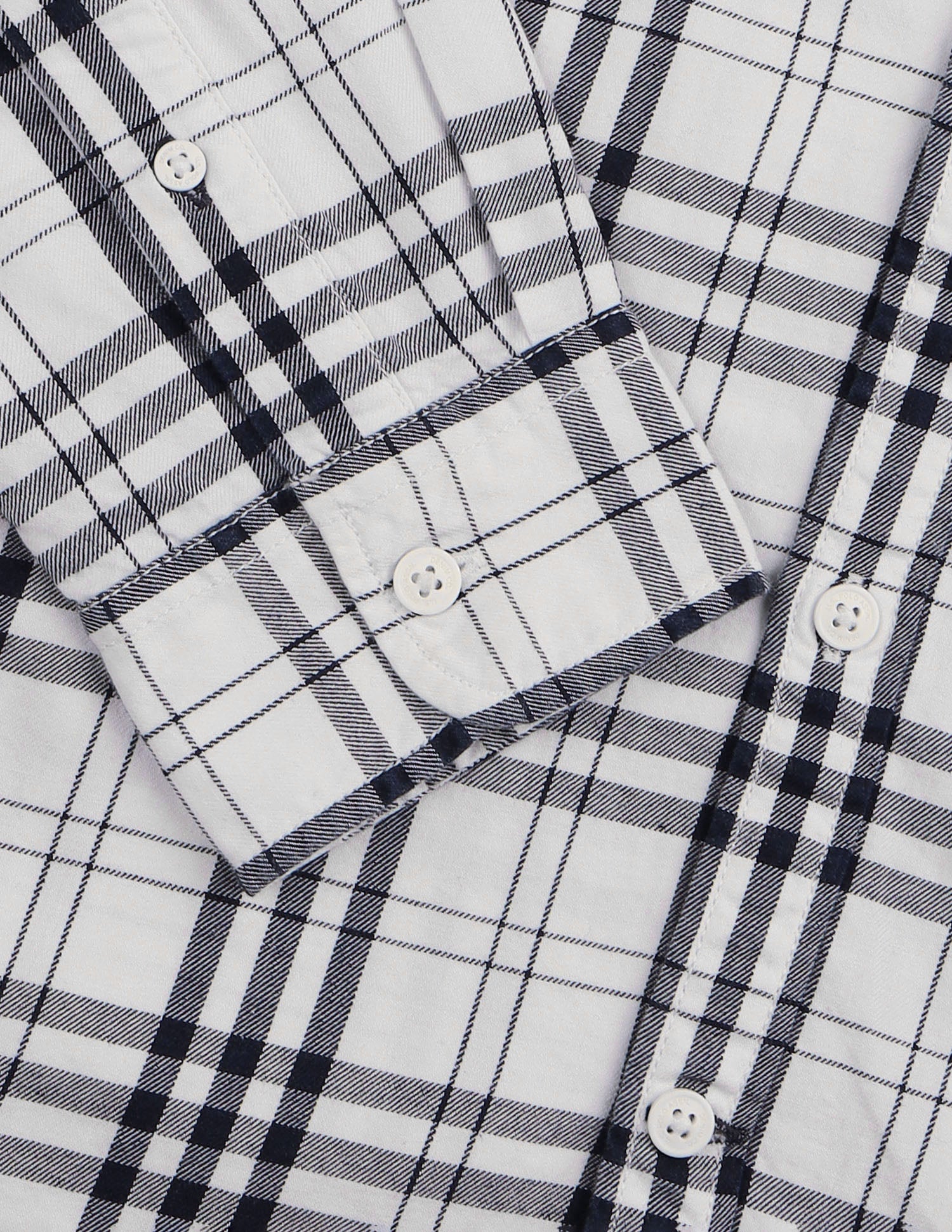 Tartan Checked Twill Shirt White - U.S. Polo Assn. India | Large