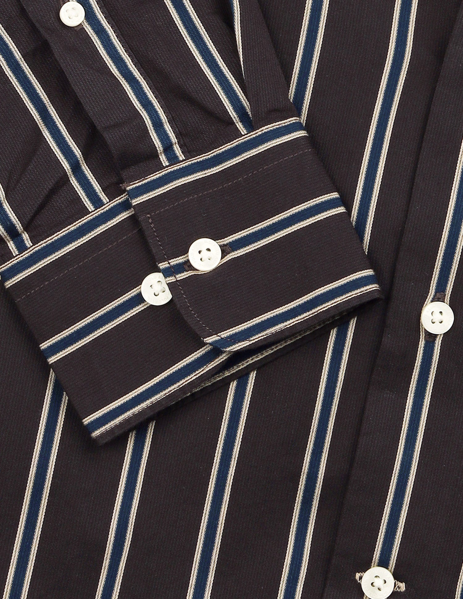 Tailored Fit Vertical Striped Shirt Choco - U.S. Polo Assn. India | Large