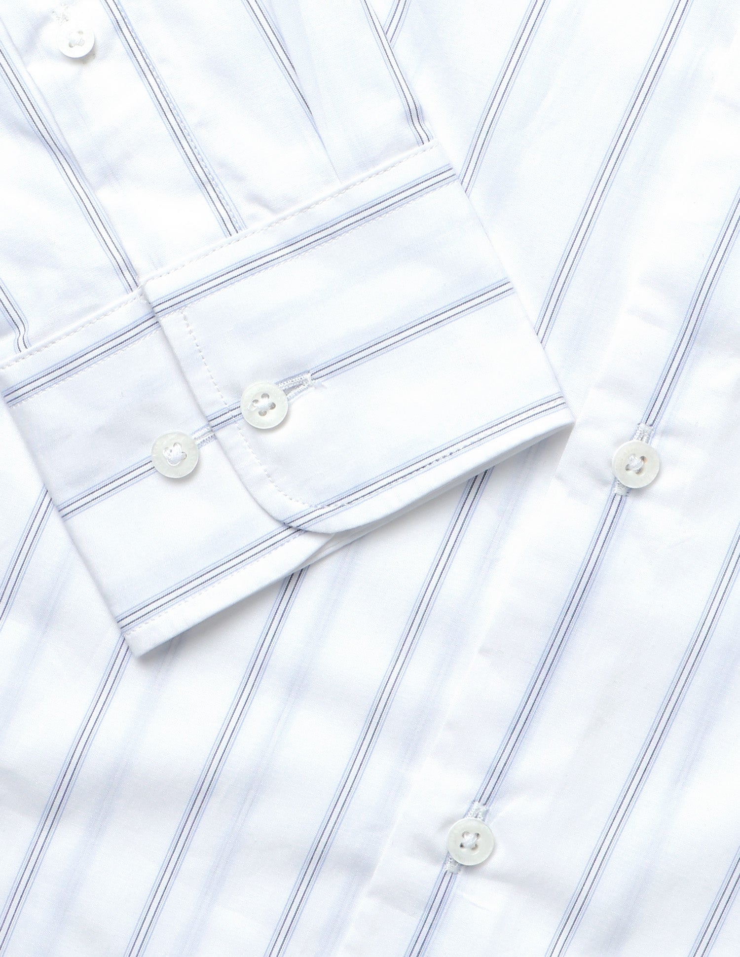 Poplin Vertical Striped Shirt Blue - U.S. Polo Assn. India | Large