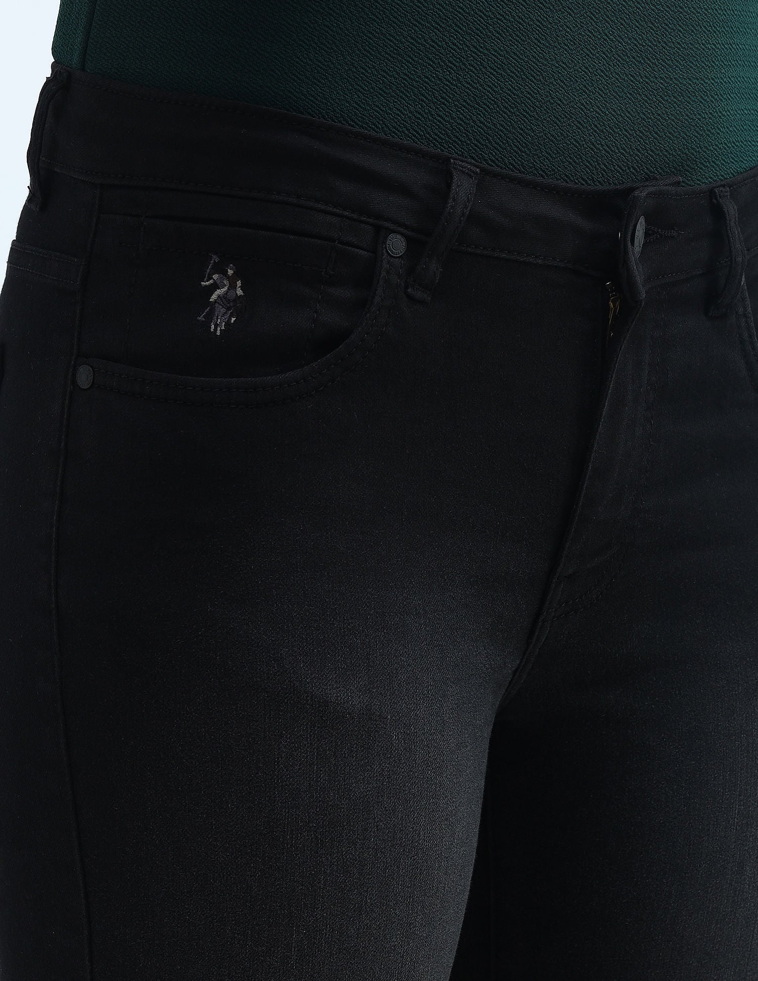 Mid Rise Slim Fit Jeans Dark Grey - U.S. Polo Assn. India | Large