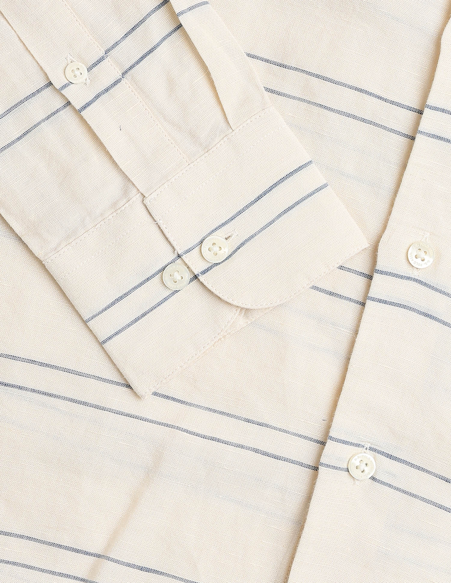 Horizontal Striped Regular Fit Shirt Ivory - U.S. Polo Assn. India | Large