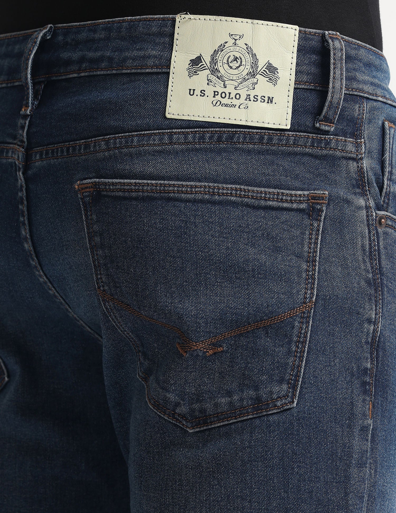 Brandon Slim Tapered Blue Jeans Blue - U.S. Polo Assn. India | Large