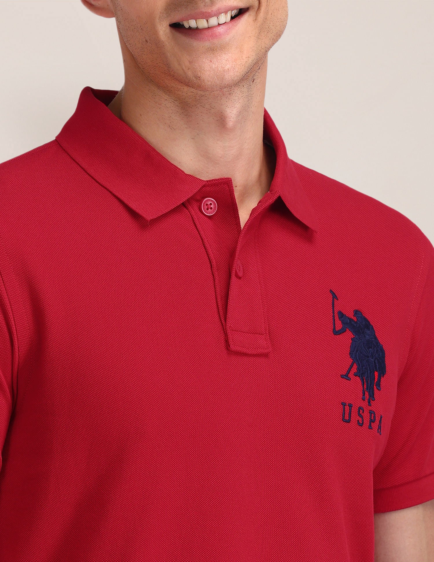 Solid Slim Fit Polo Shirt Red - U.S. POLO ASSN. | Large