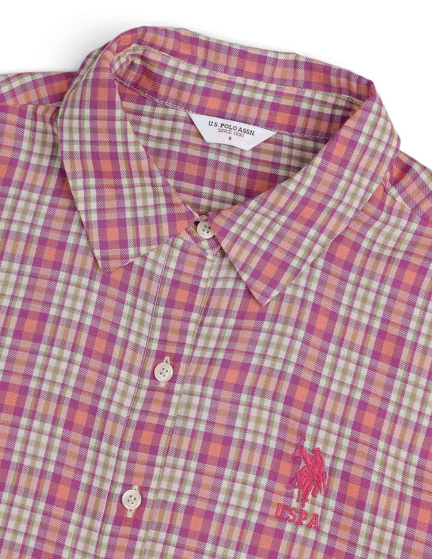 Regular Fit Gingham Checked Shirt Multi-colour - U.S. POLO ASSN. | Large