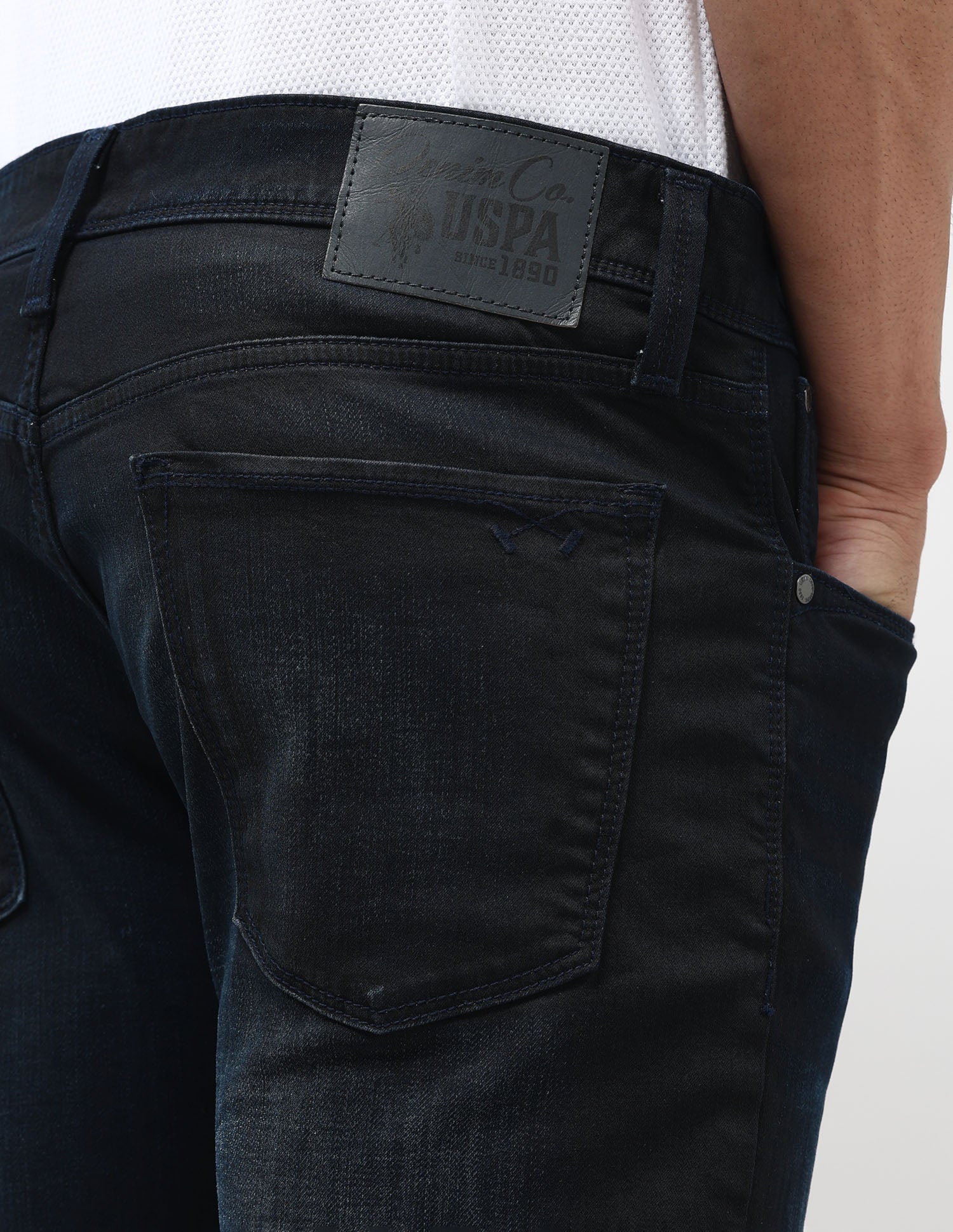 Regallo Skinny Fit Blue Jeans Dark Blue - U.S. Polo Assn. India | Large