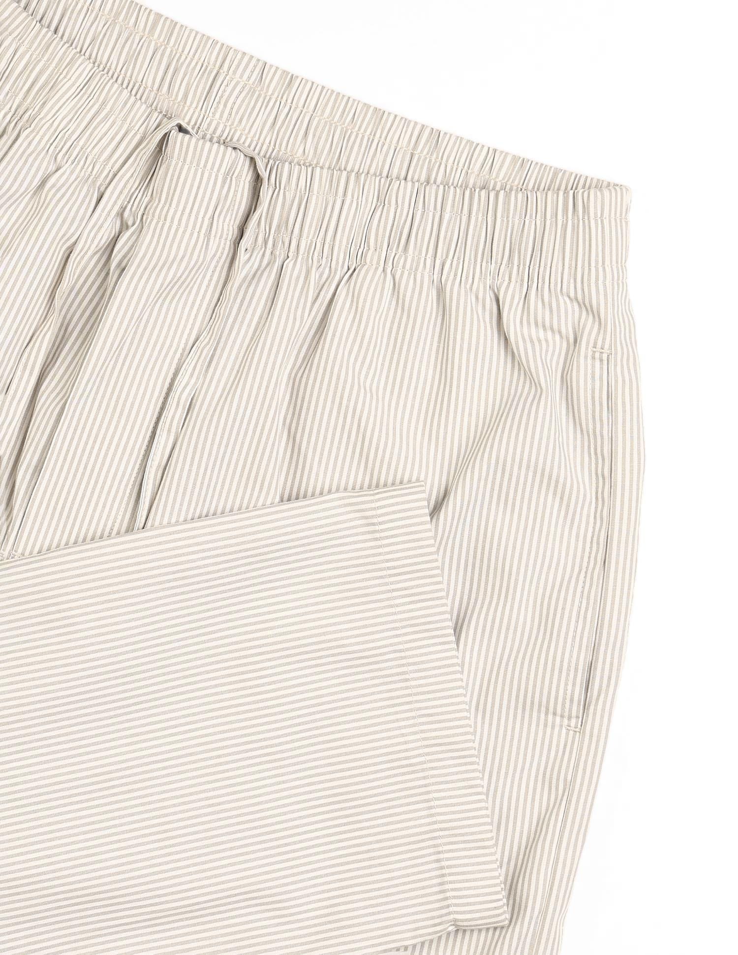 Pure Cotton Striped LP004 Lounge Pants - Pack Of 1 White and Greengrey - U.S. Polo Assn. India | Large