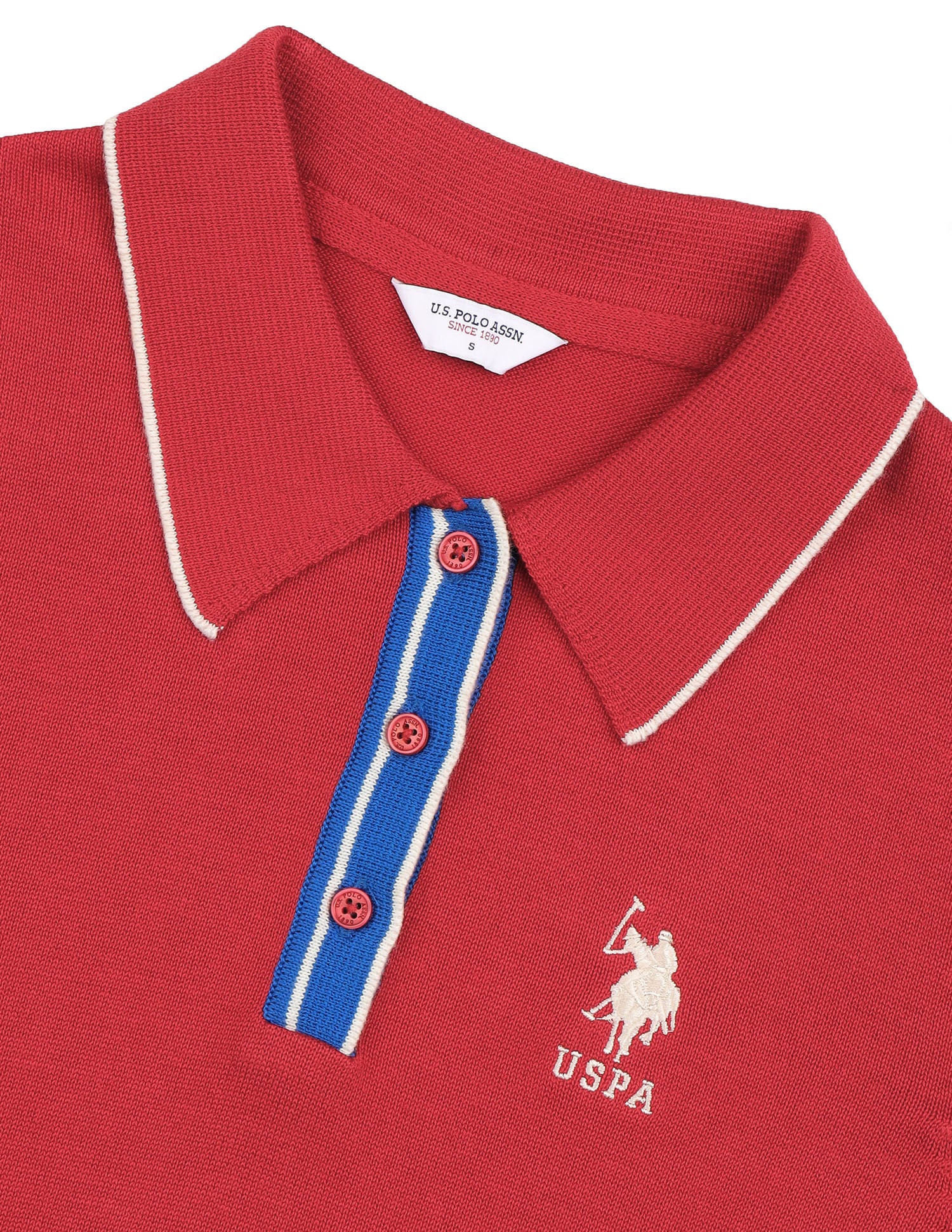 Relaxed Fit Solid Polo Shirt Red - U.S. POLO ASSN. | Large