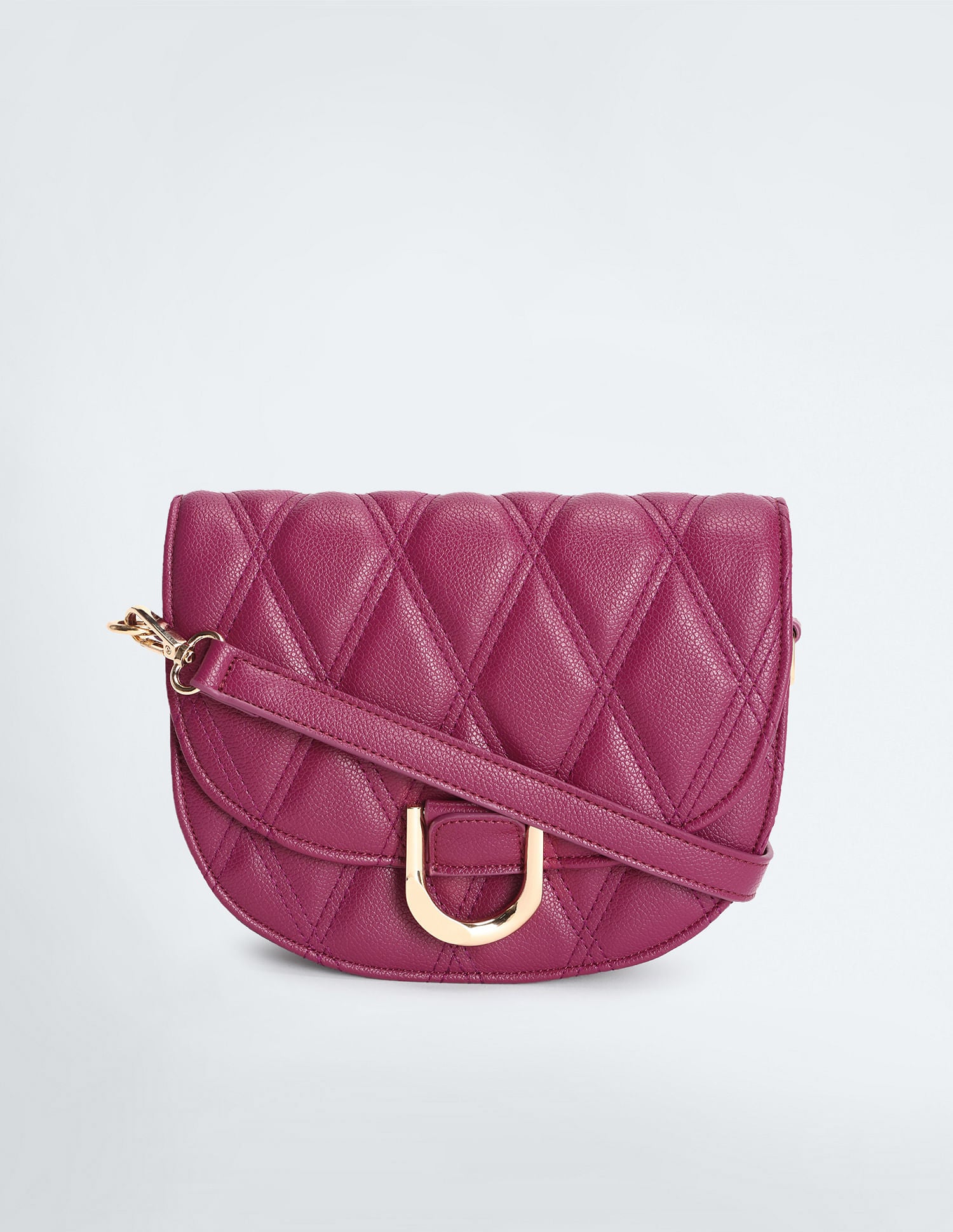 Adjustable Strap Quilted Sling Bag Magenta - U.S. POLO ASSN. | Large