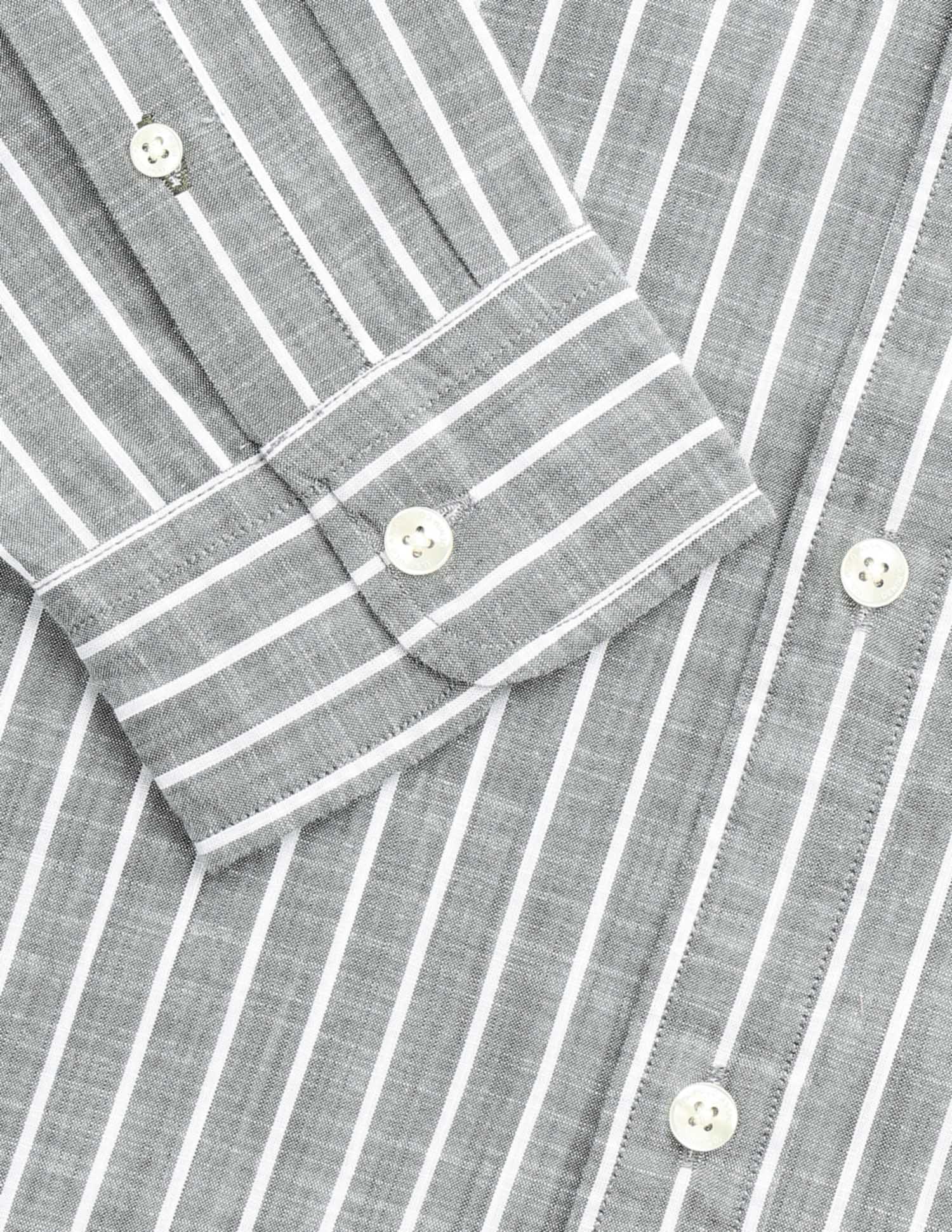 Vertical Striped Regular Fit Shirt Green - U.S. POLO ASSN. | Large