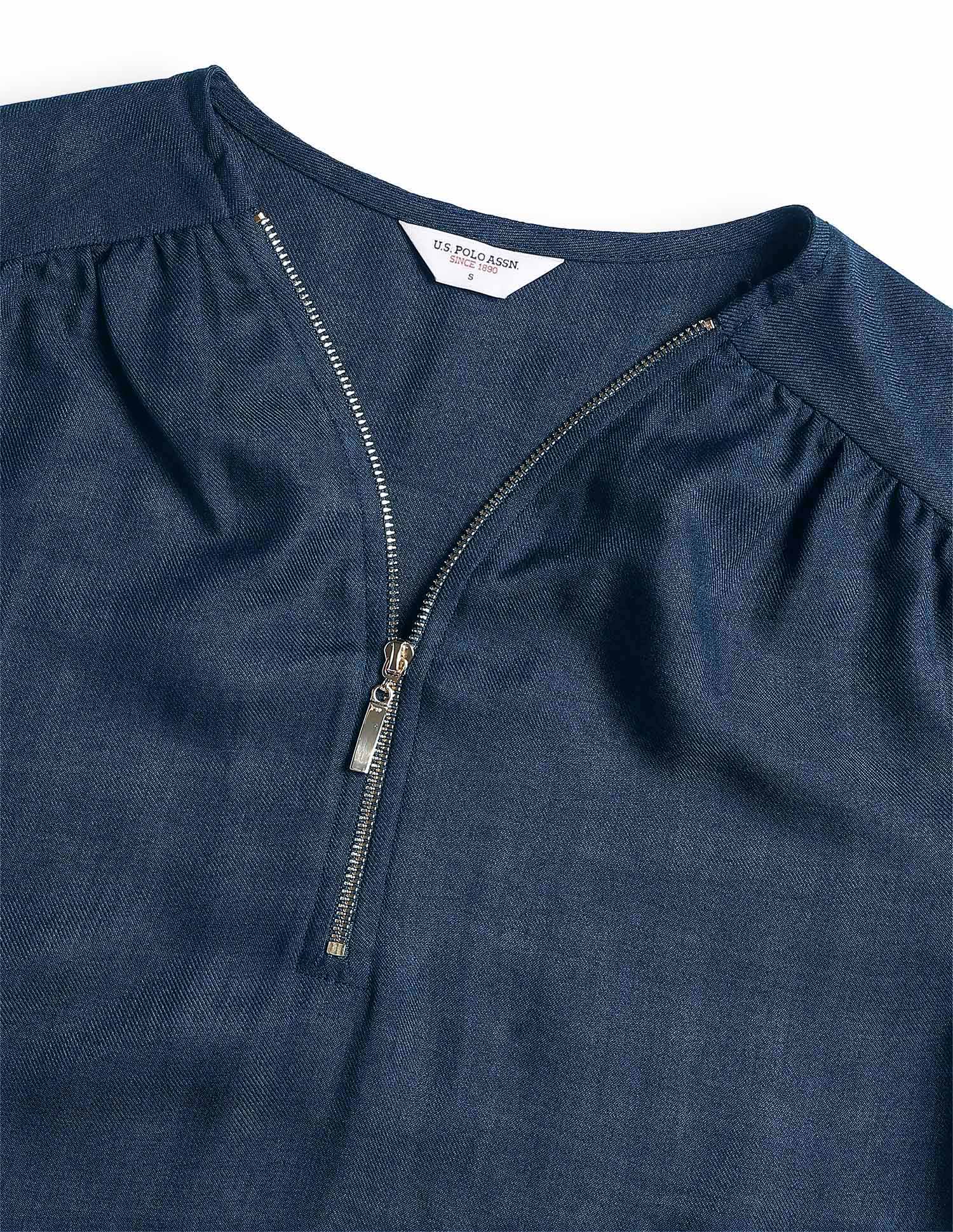 Solid Regular Fit Zipper Top Navy - U.S. Polo Assn. India | Large