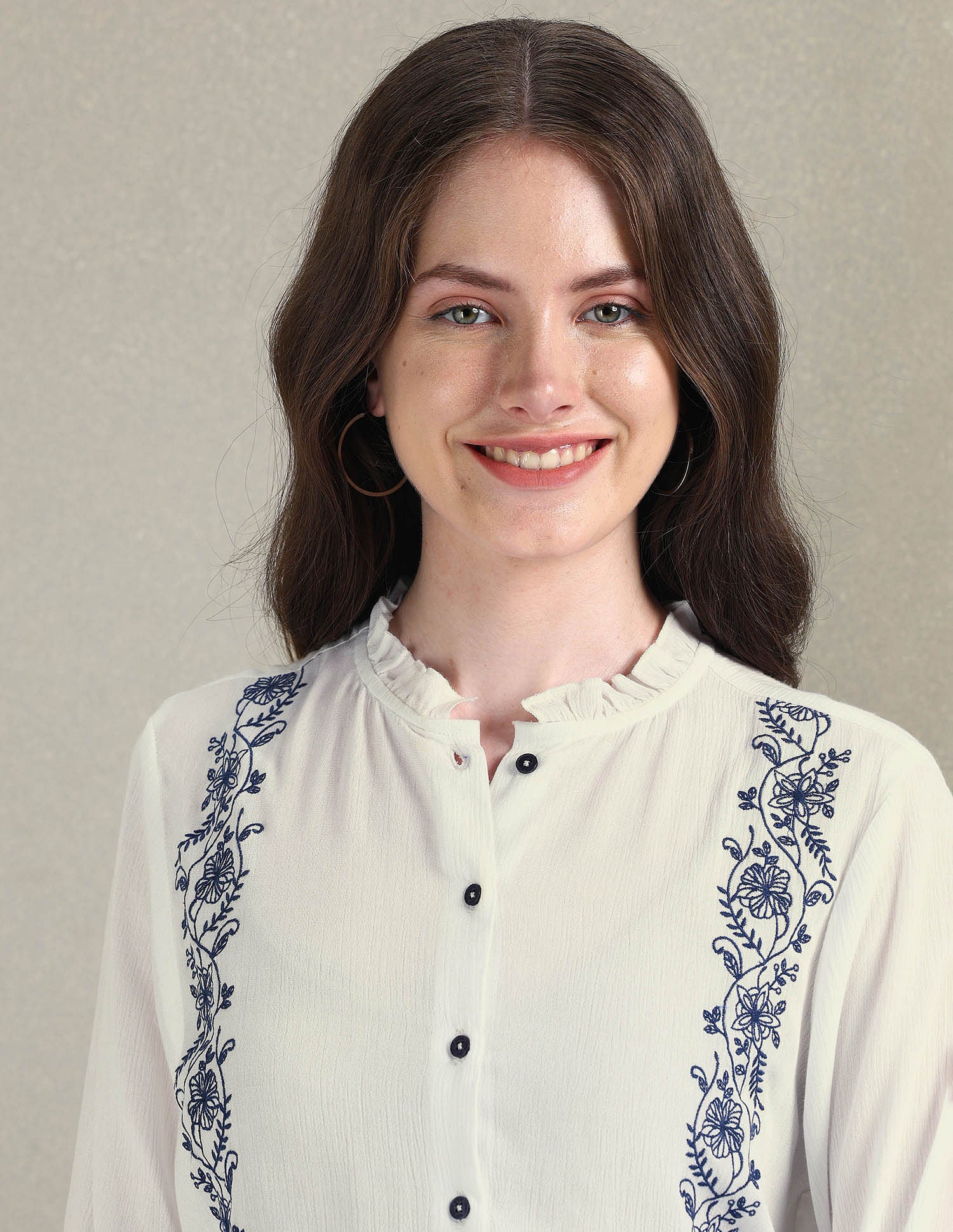 Long Sleeve Embroidered Top White - U.S. POLO ASSN. | Large