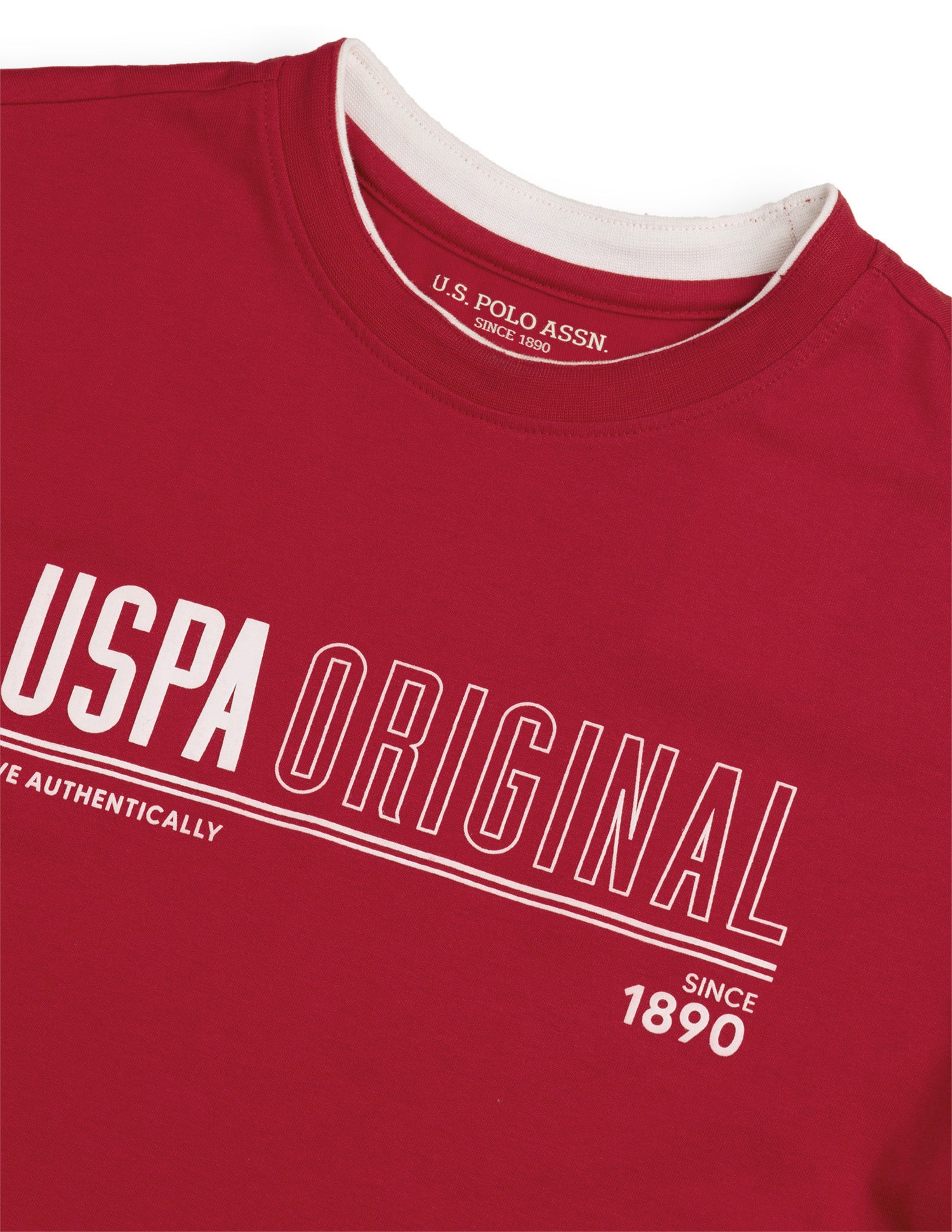 Shrunken Regular Fit T-Shirt Red - U.S. Polo Assn. India | Large