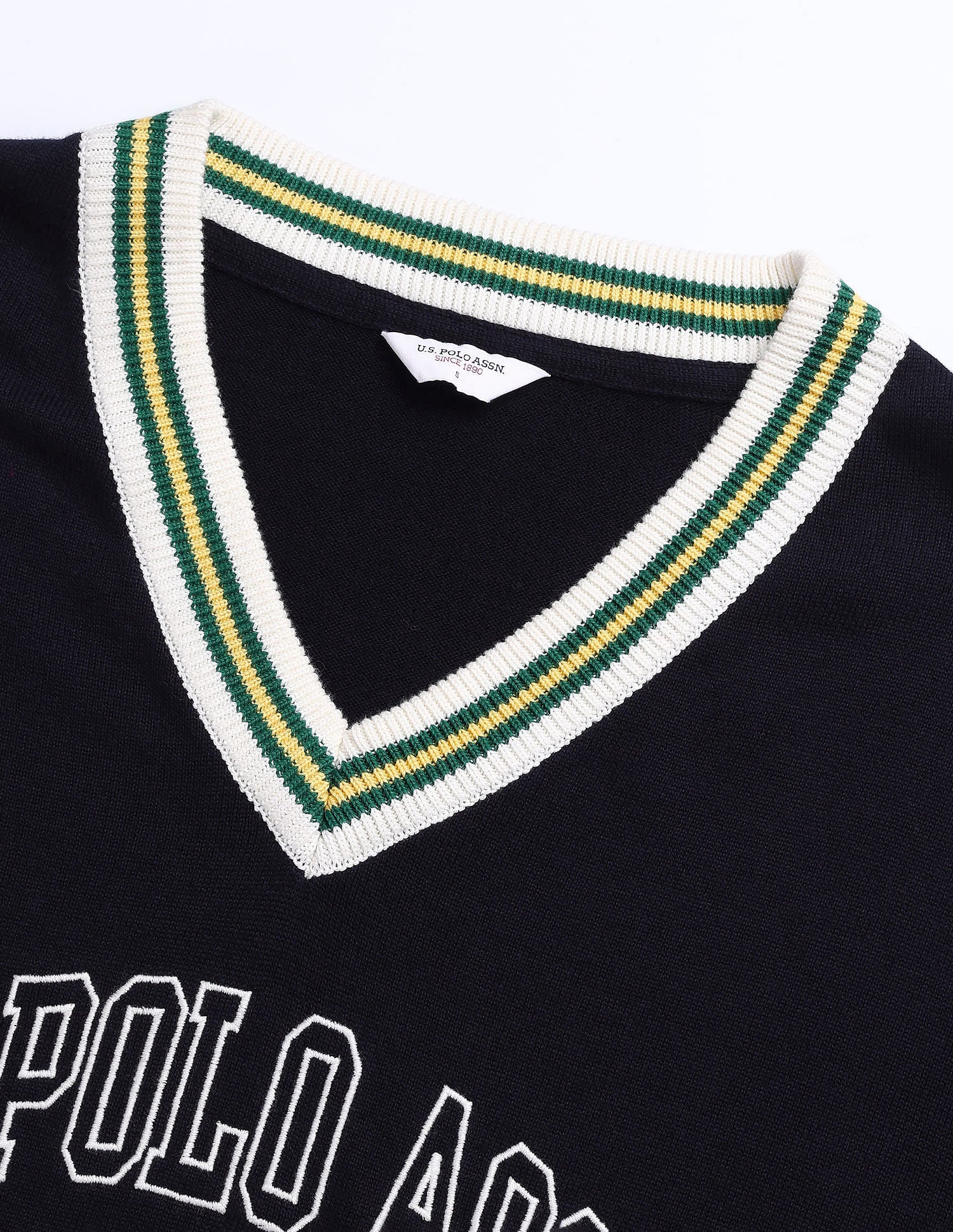 Relaxed Fit Brand Printed Sweater Navy - U.S. POLO ASSN. | Large